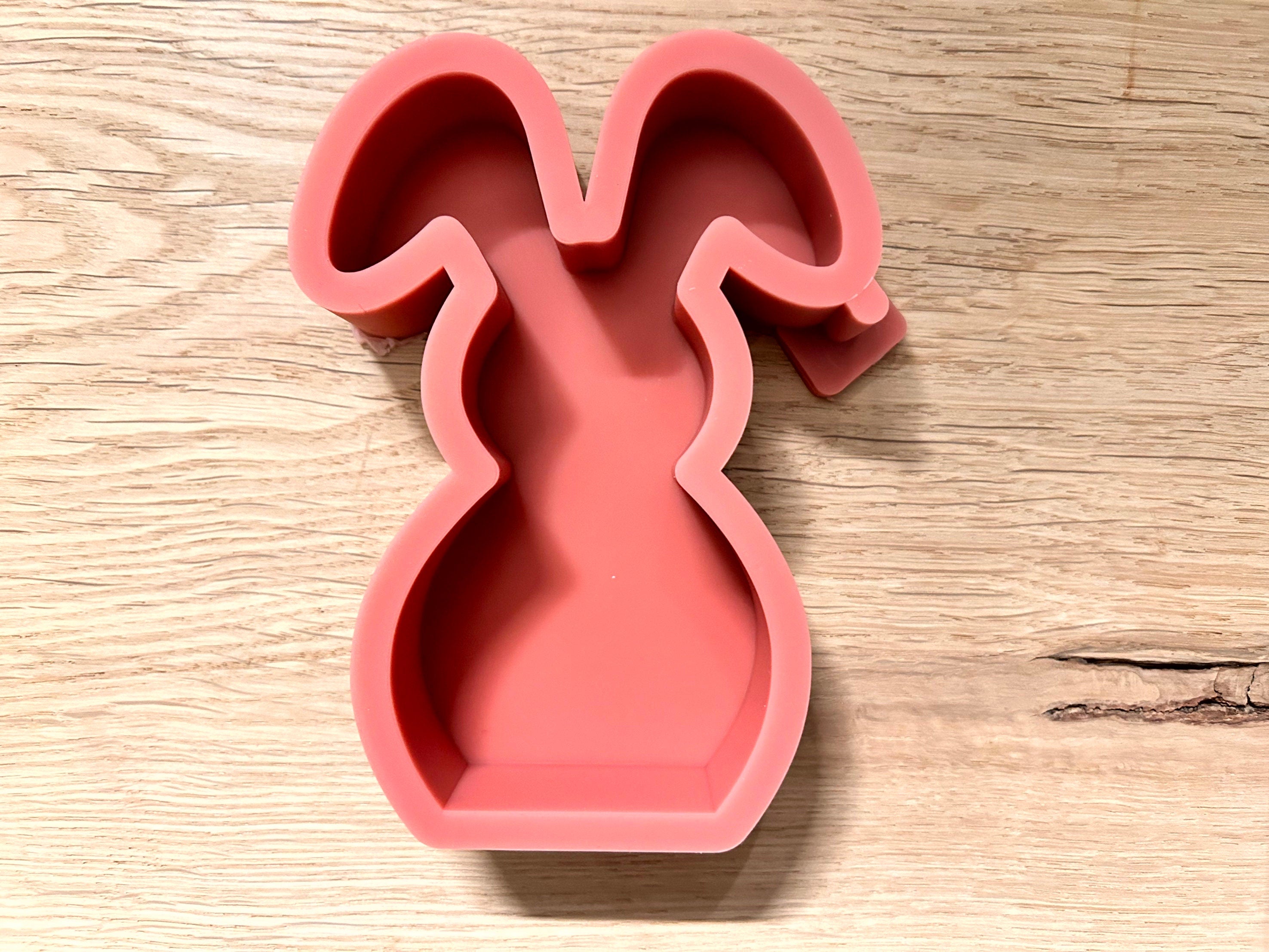 Silikon - Gießform - Hase mit abgeknickten Ohren 3 -