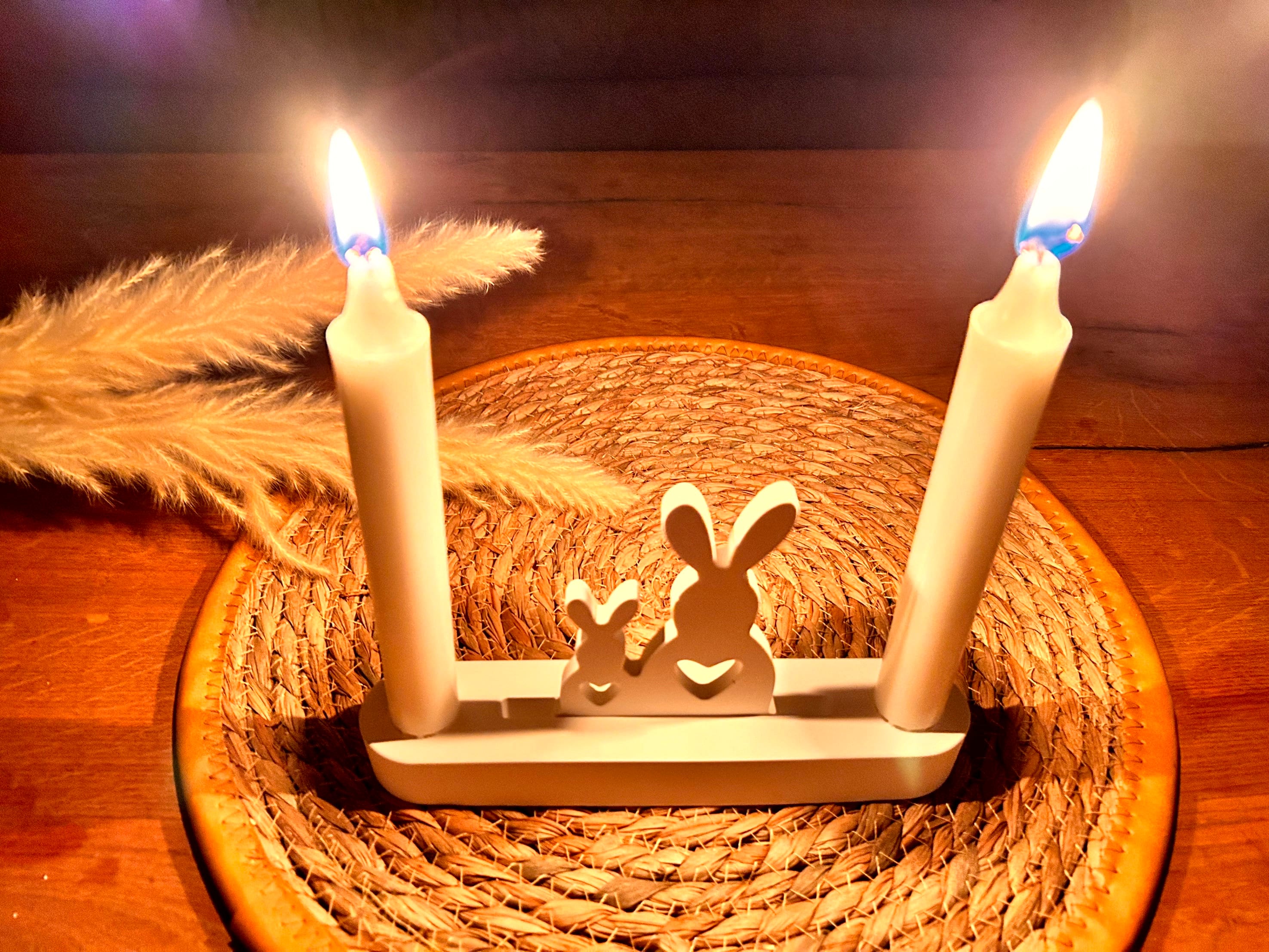 Silikon - Gießform - großer Stabkerzenhalter mit Einschiebeöffnung - Grundform -