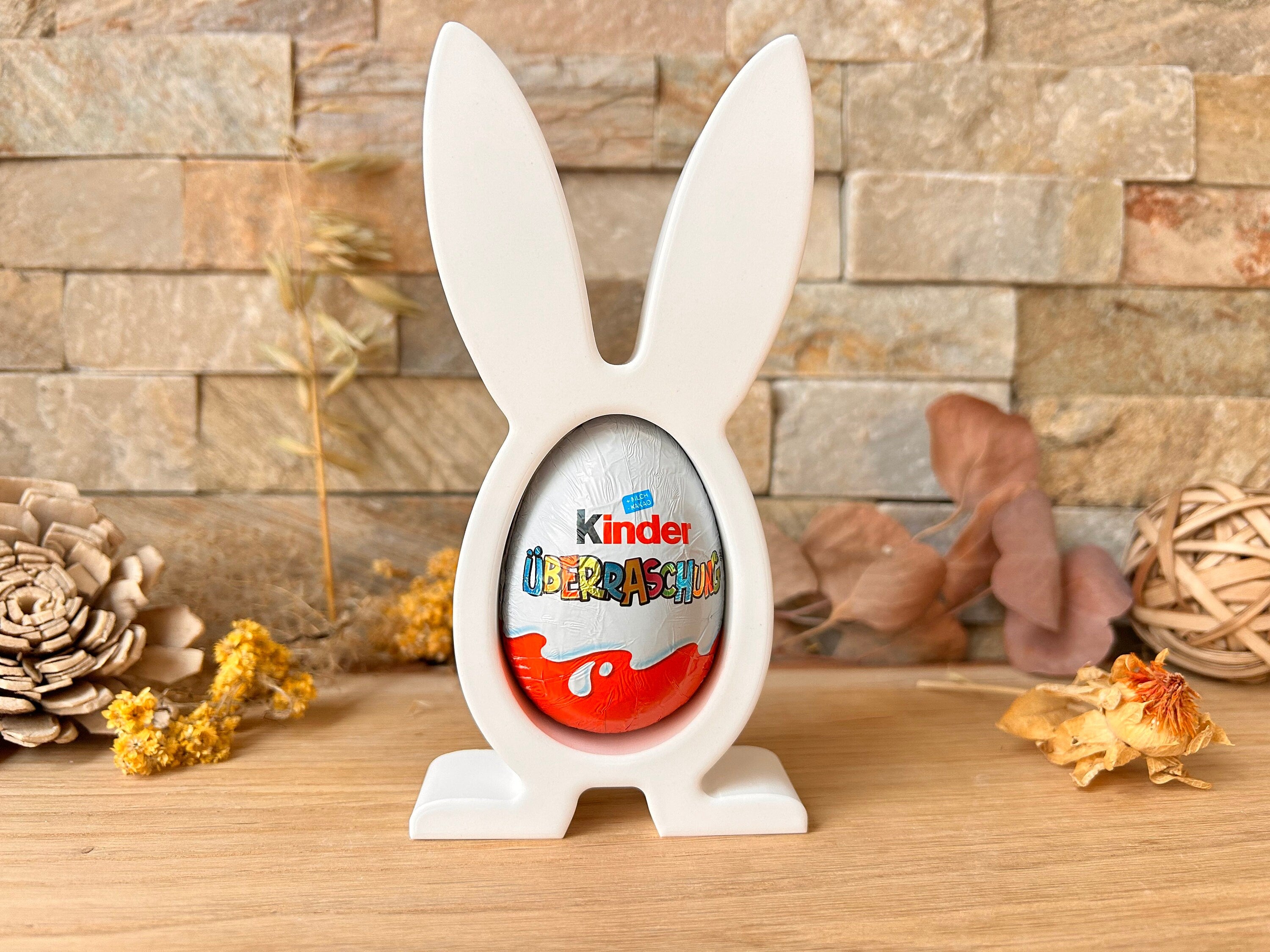 Silikon - Gießform  -  Hase offen mit Füßen - Überraschungsei  - Schokoladenhalter -