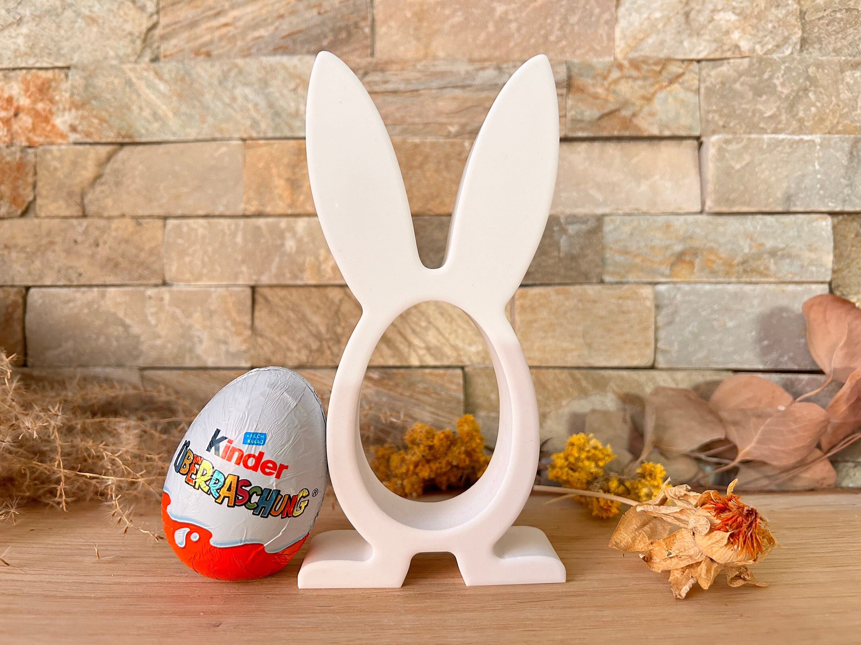 Silikon - Gießform  -  Hase offen mit Füßen - Überraschungsei  - Schokoladenhalter -
