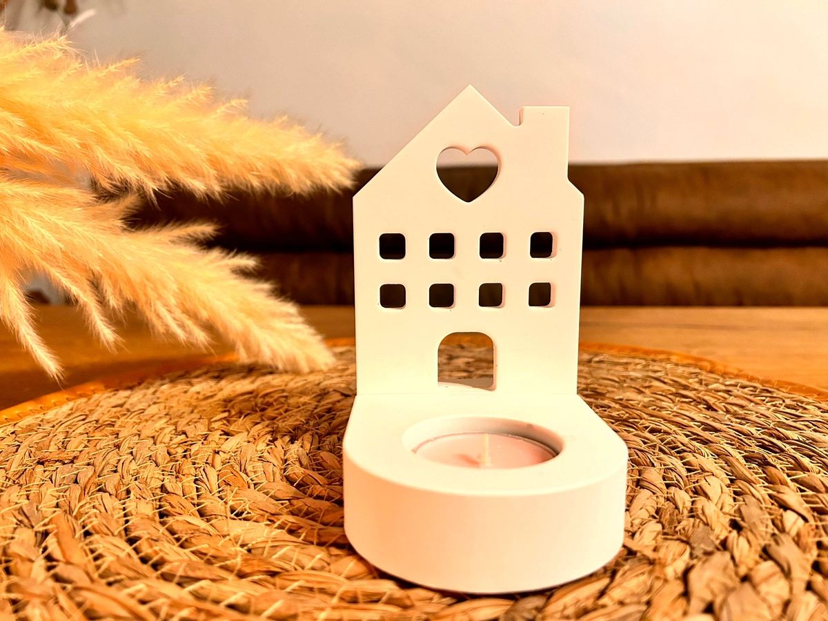 Silikon Gießform Herzhaus mit Schornstein – Häuser – Ansicht 2