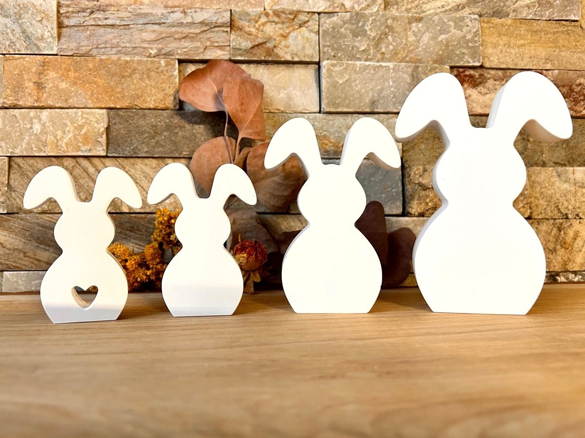 Silikon Gießform Hase mit abgeknickten Ohren 3 – Tiere – Ansicht 2