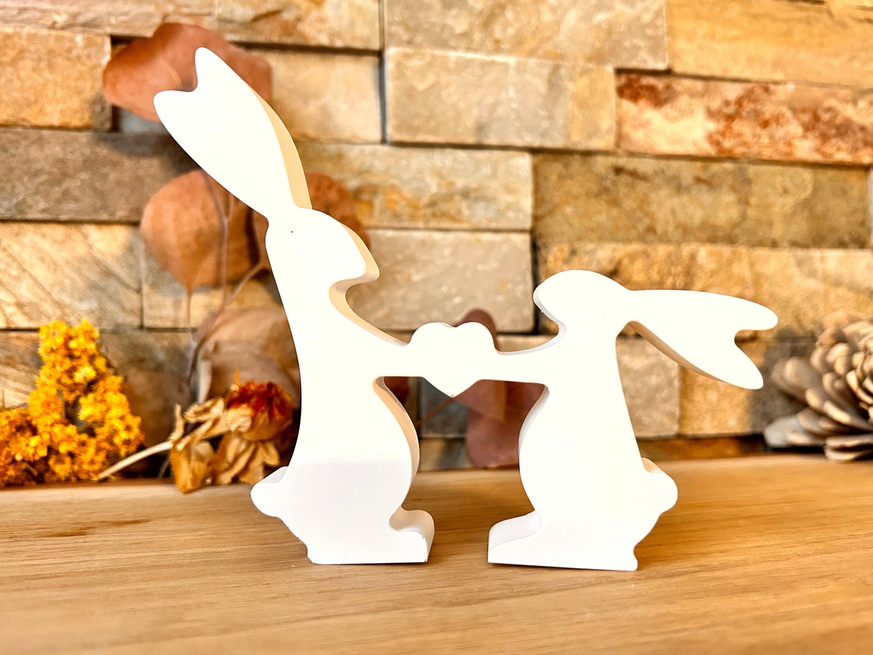 Silikon - Gießform  - 2Hasen mit Herz -