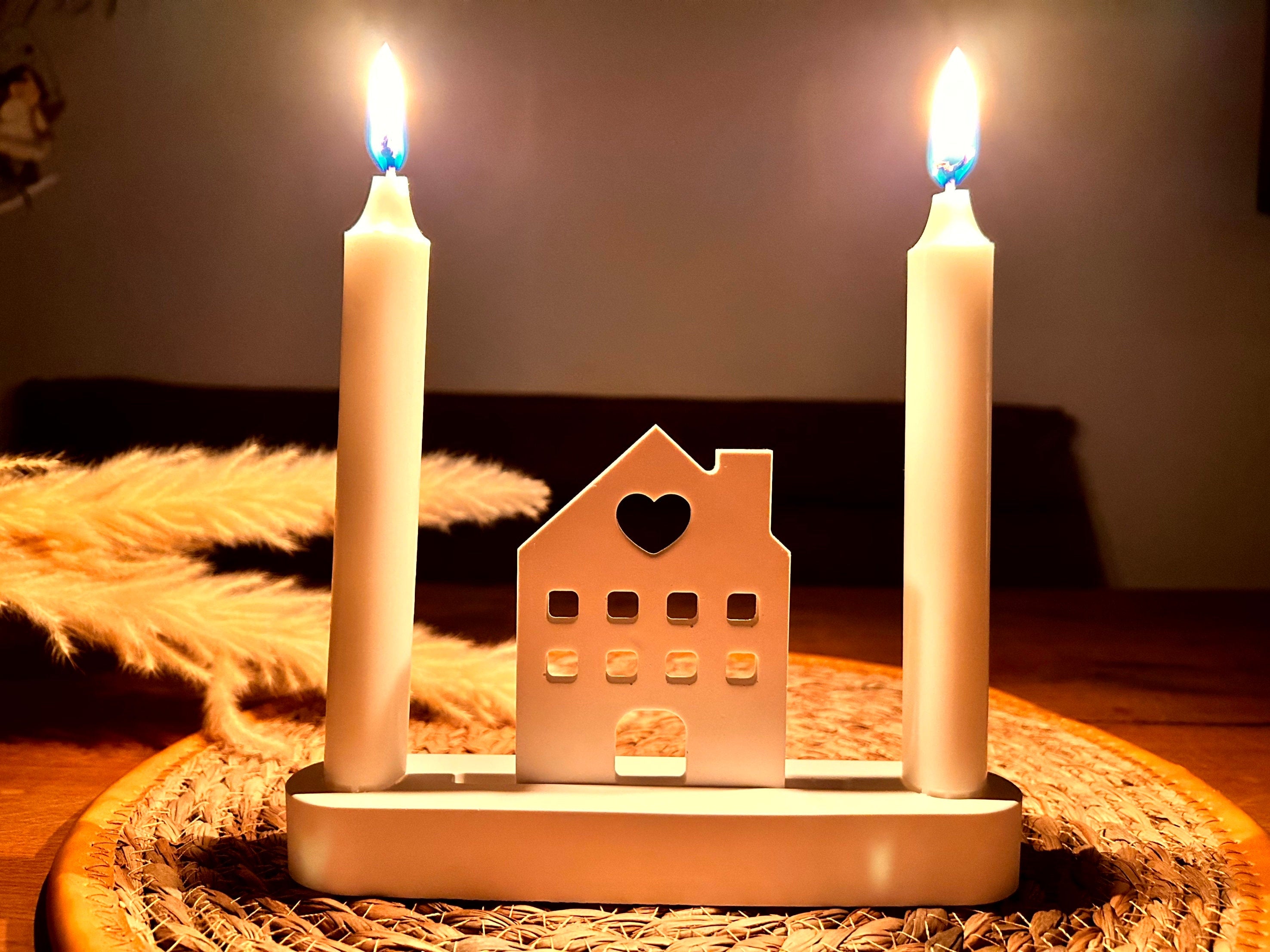 Silikon - Gießform - großer Stabkerzenhalter mit Einschiebeöffnung - Grundform -