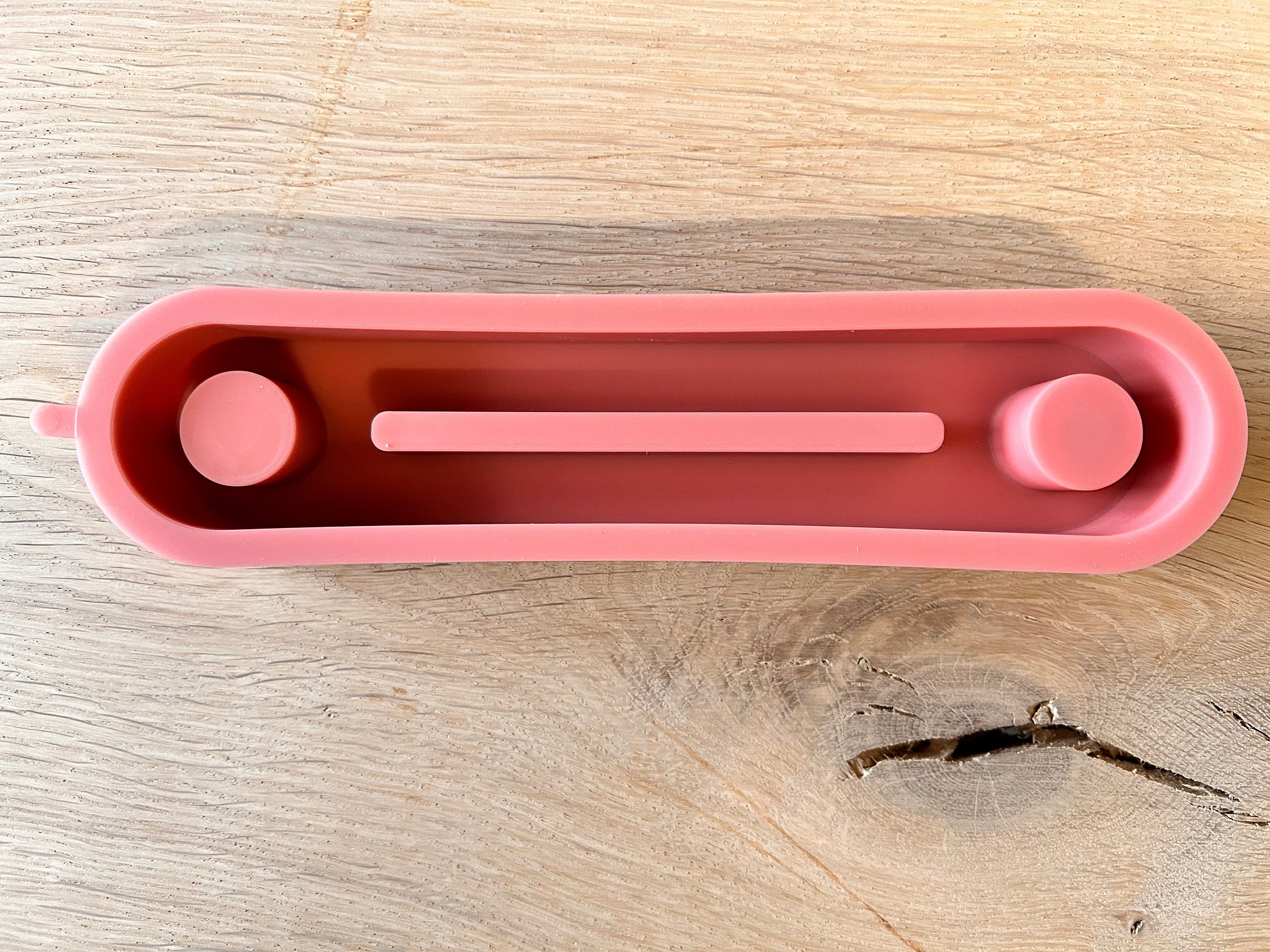 Silikon - Gießform - großer Stabkerzenhalter mit Einschiebeöffnung - Grundform -