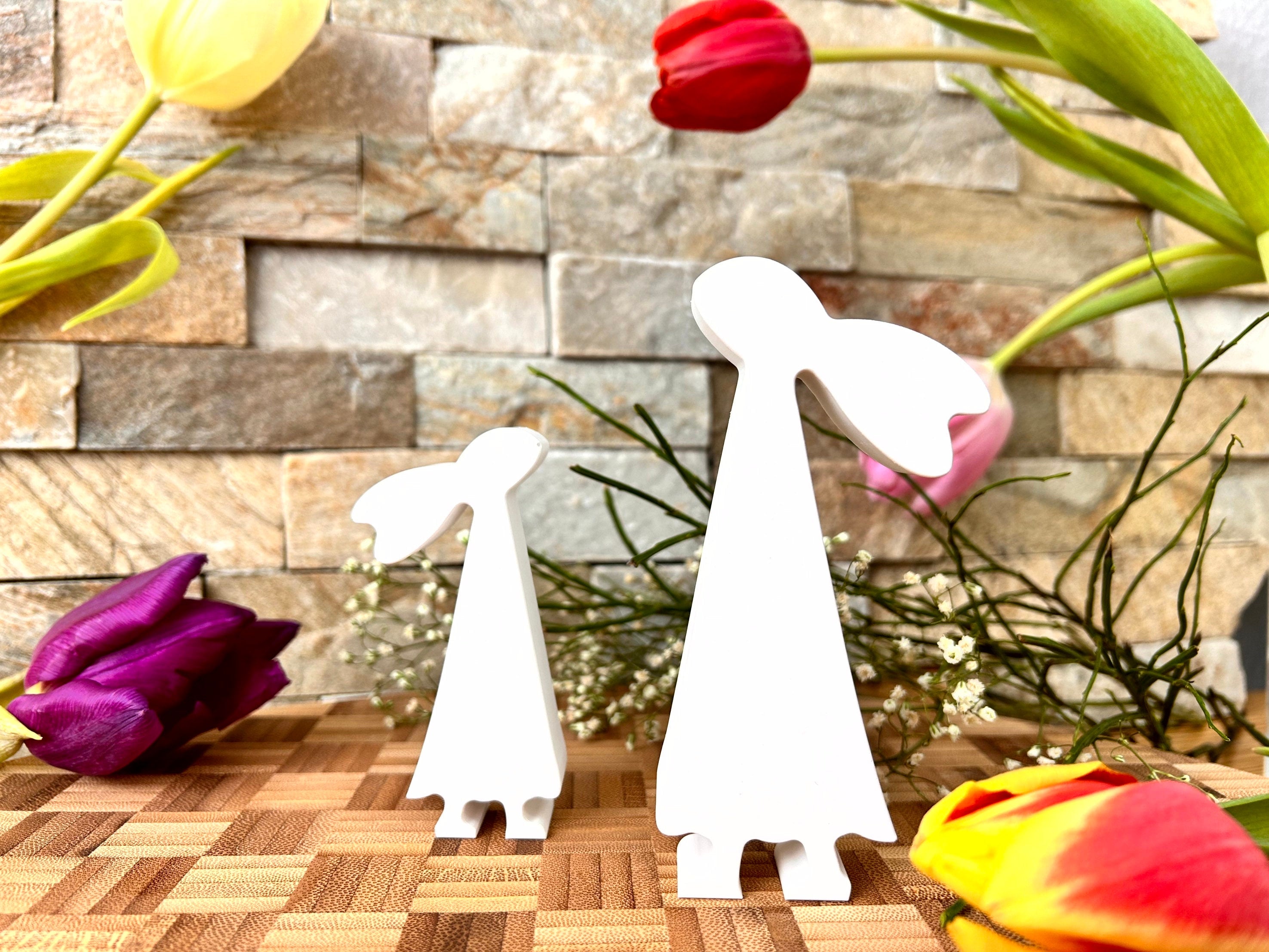 Silikon - Gießform - schmale Hase mit Kleid -