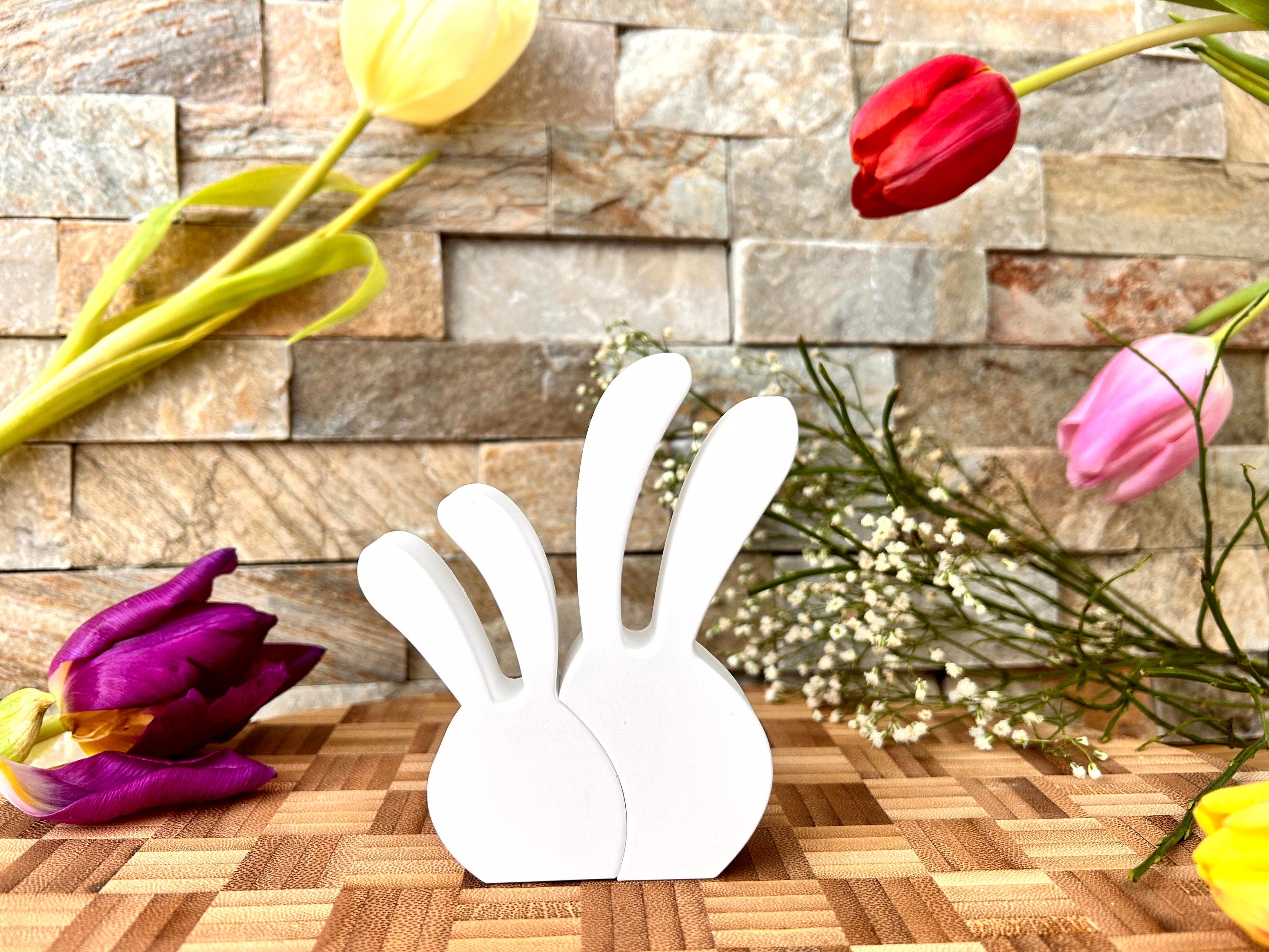 Silikon - Gießform - 2Hasen mit großen Ohren -