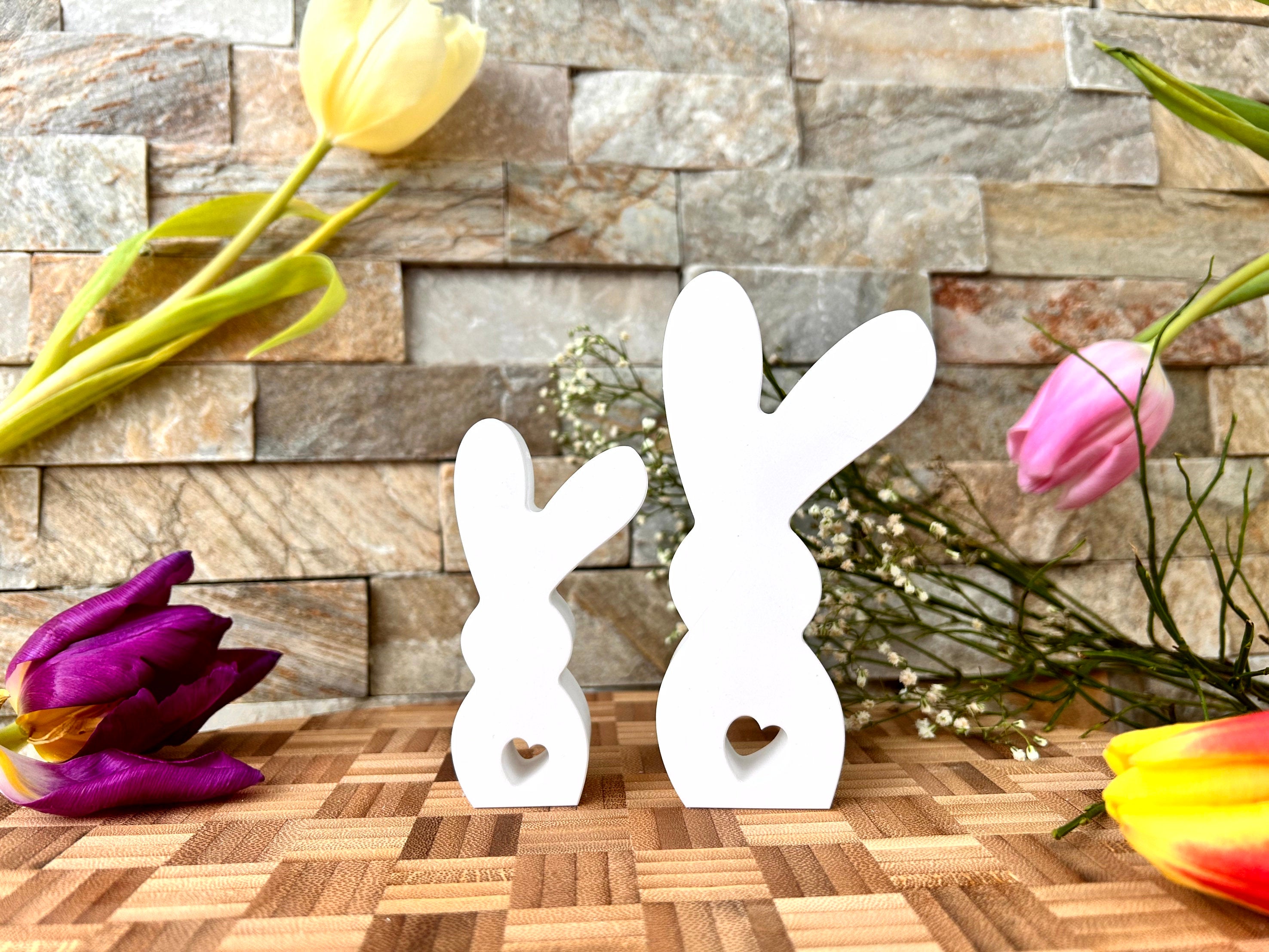 Silikon - Gießform - Herzhase mit großen Ohren -