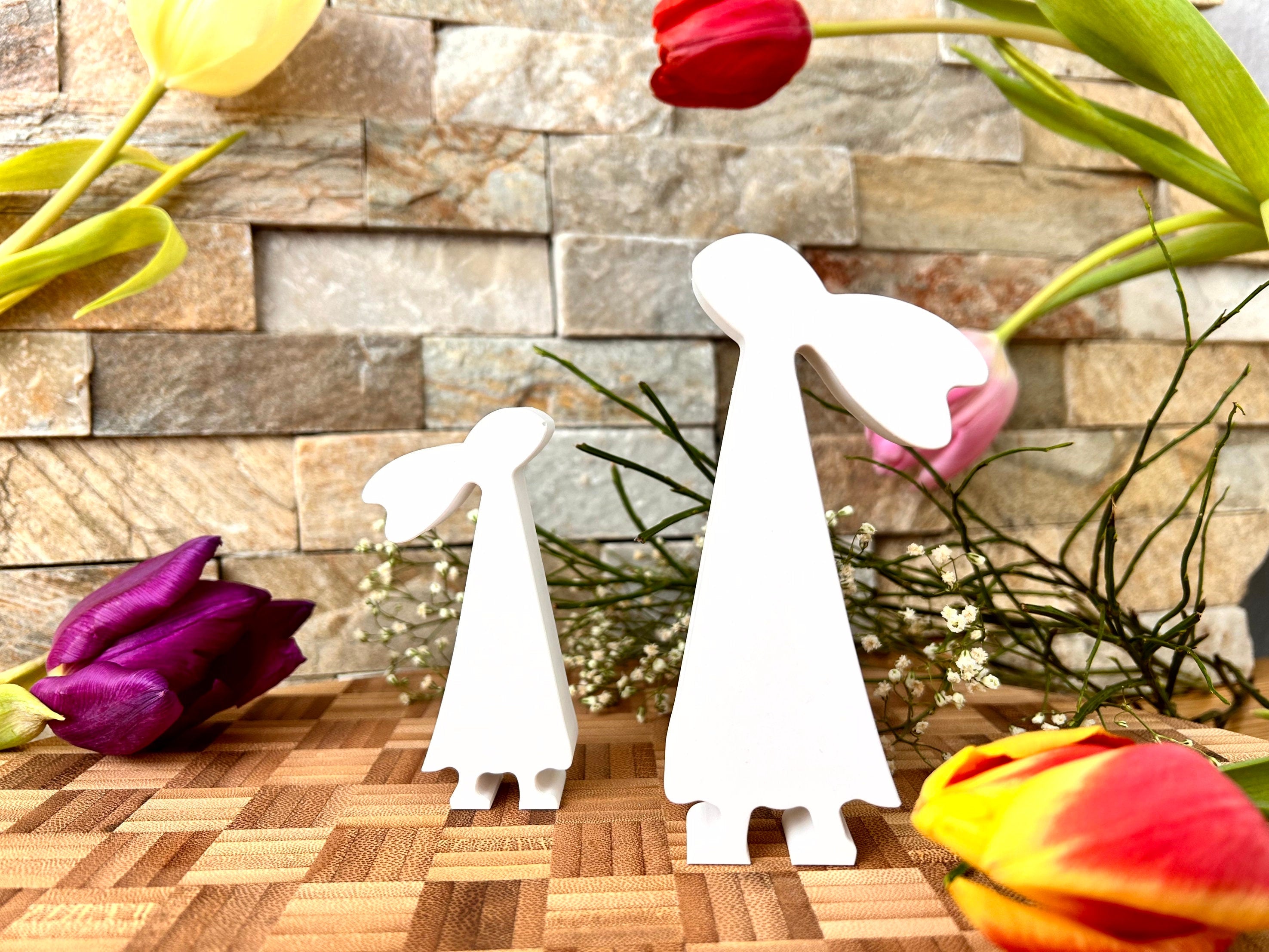 Silikon - Gießform - schmale Hase mit Kleid -