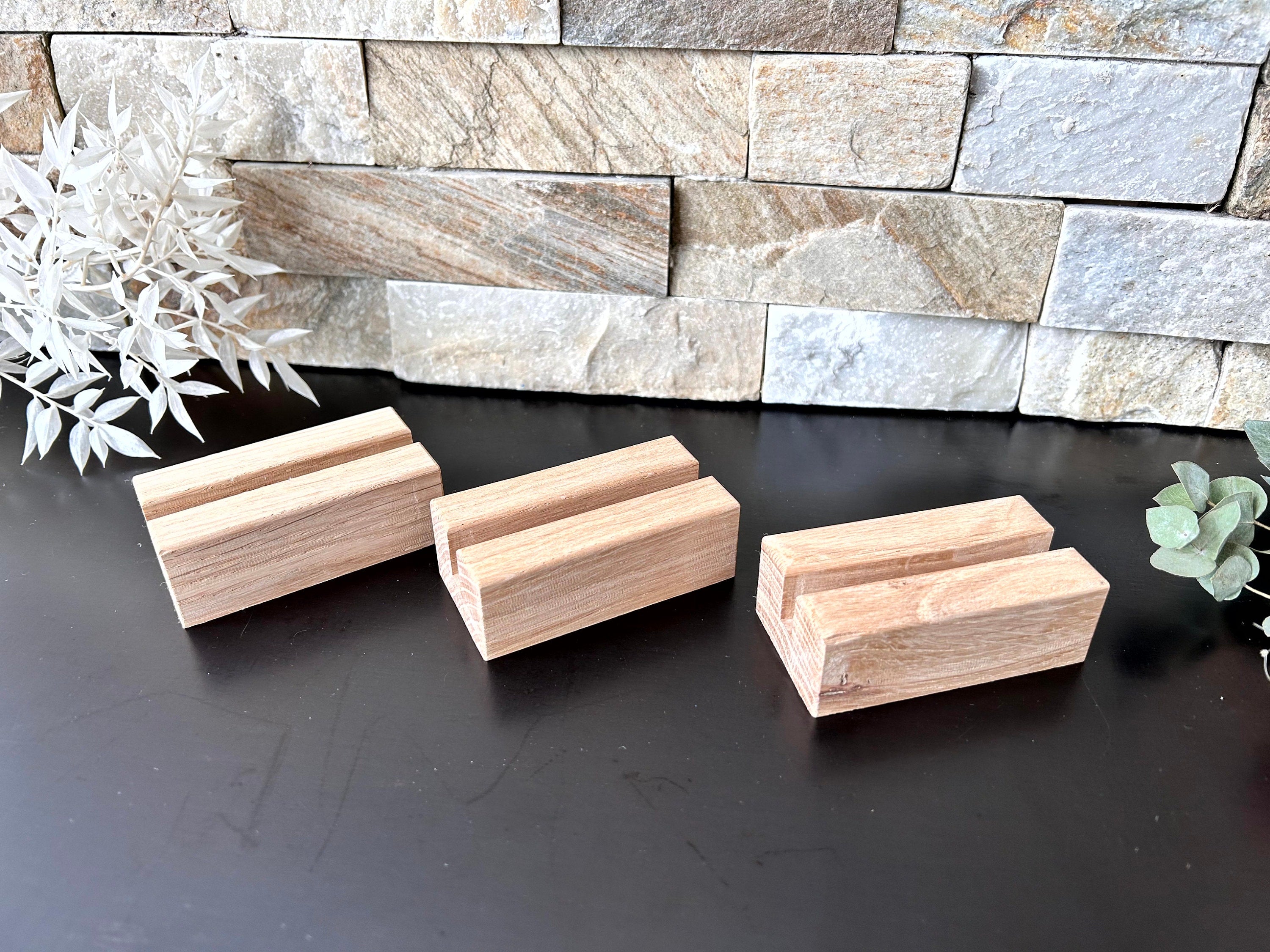 Eiche - Halter mit Einschiebeöffnung - Grundform - Massivholz - Sockel