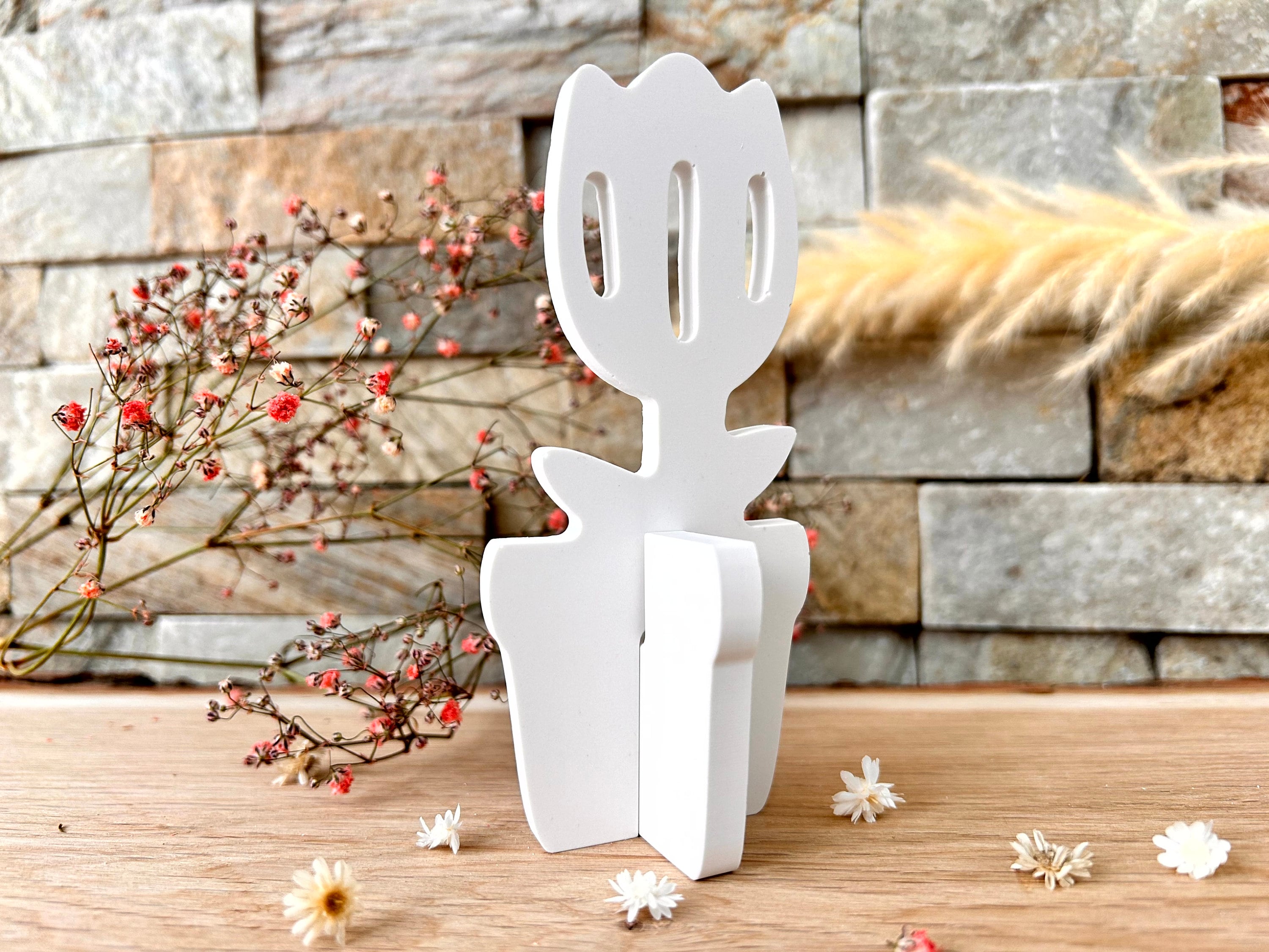 Silikon - Gießform - Blumentopf - Tulpe offen -