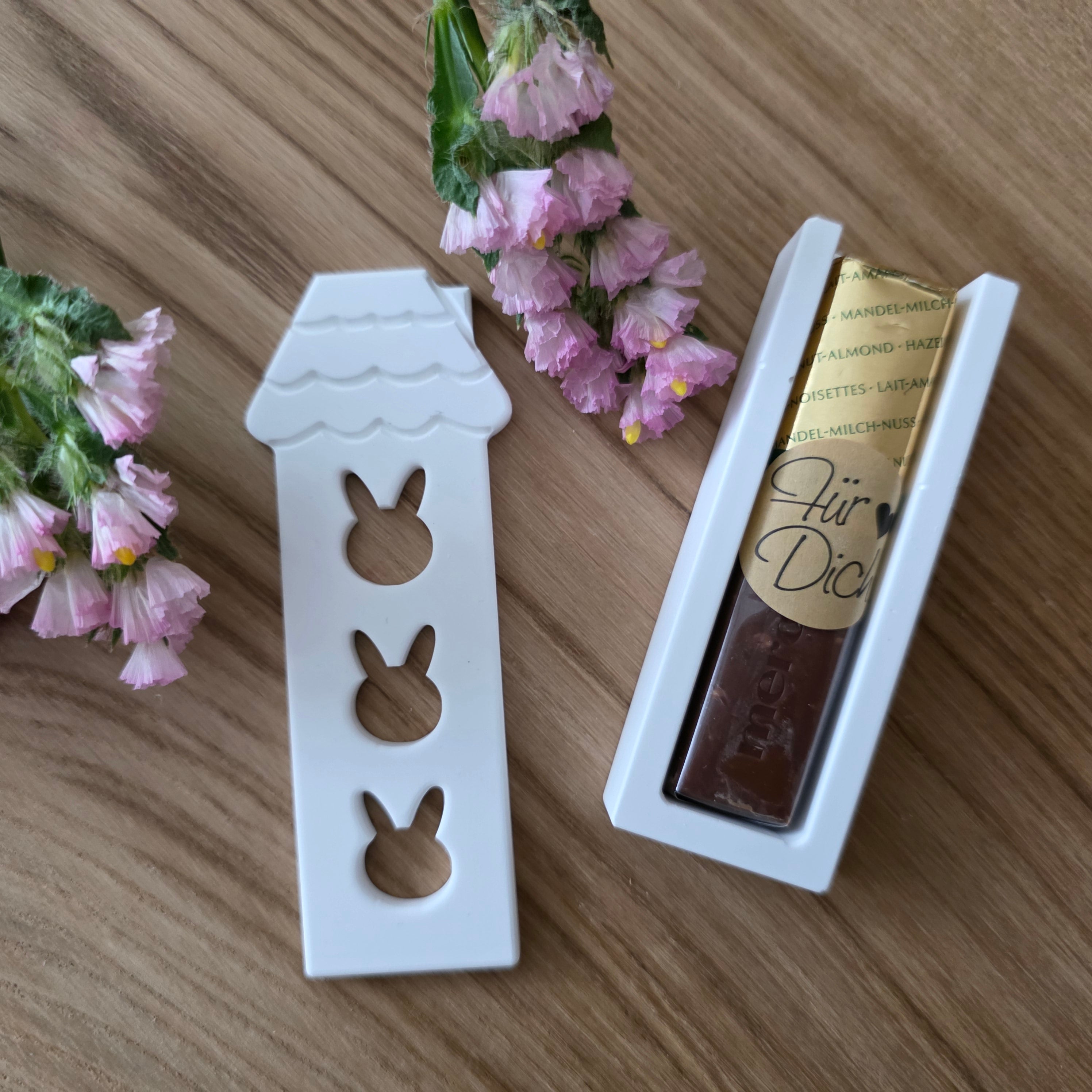 Modularer Schokoladenhalter – Rückteil & Wechselfronten