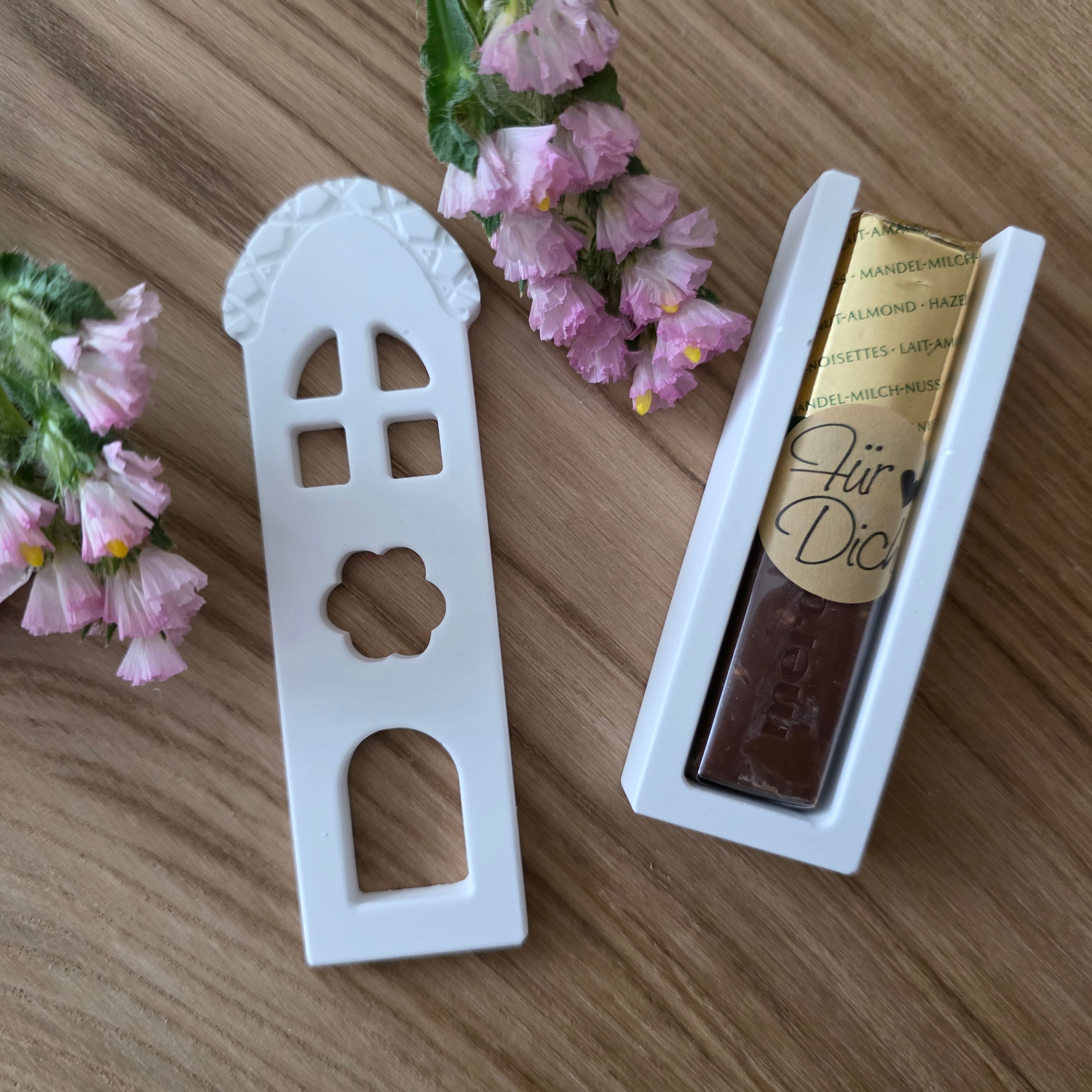 Modularer Schokoladenhalter – Rückteil & Wechselfronten