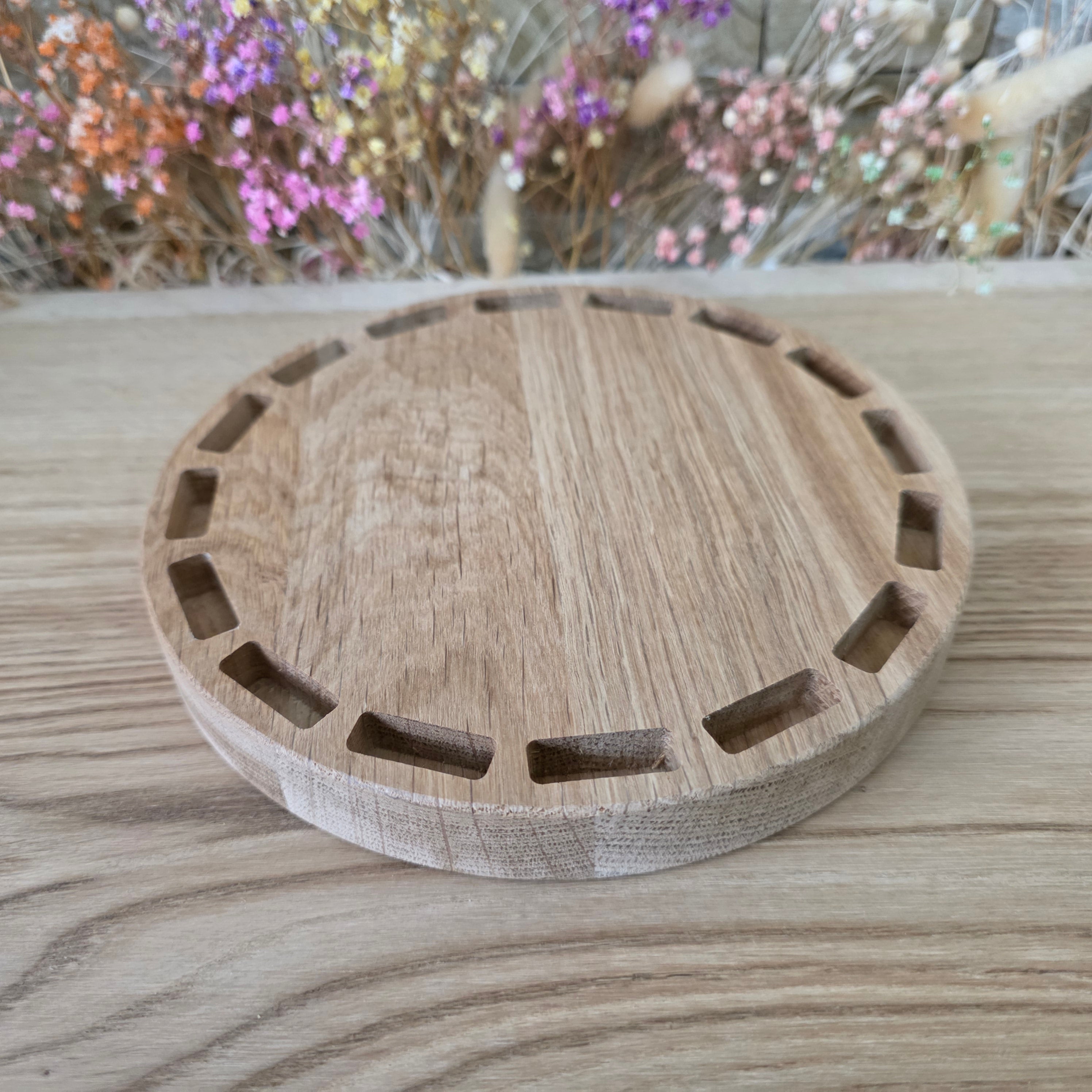 Eichenholzteller – entwickelt für unser Stecksystem