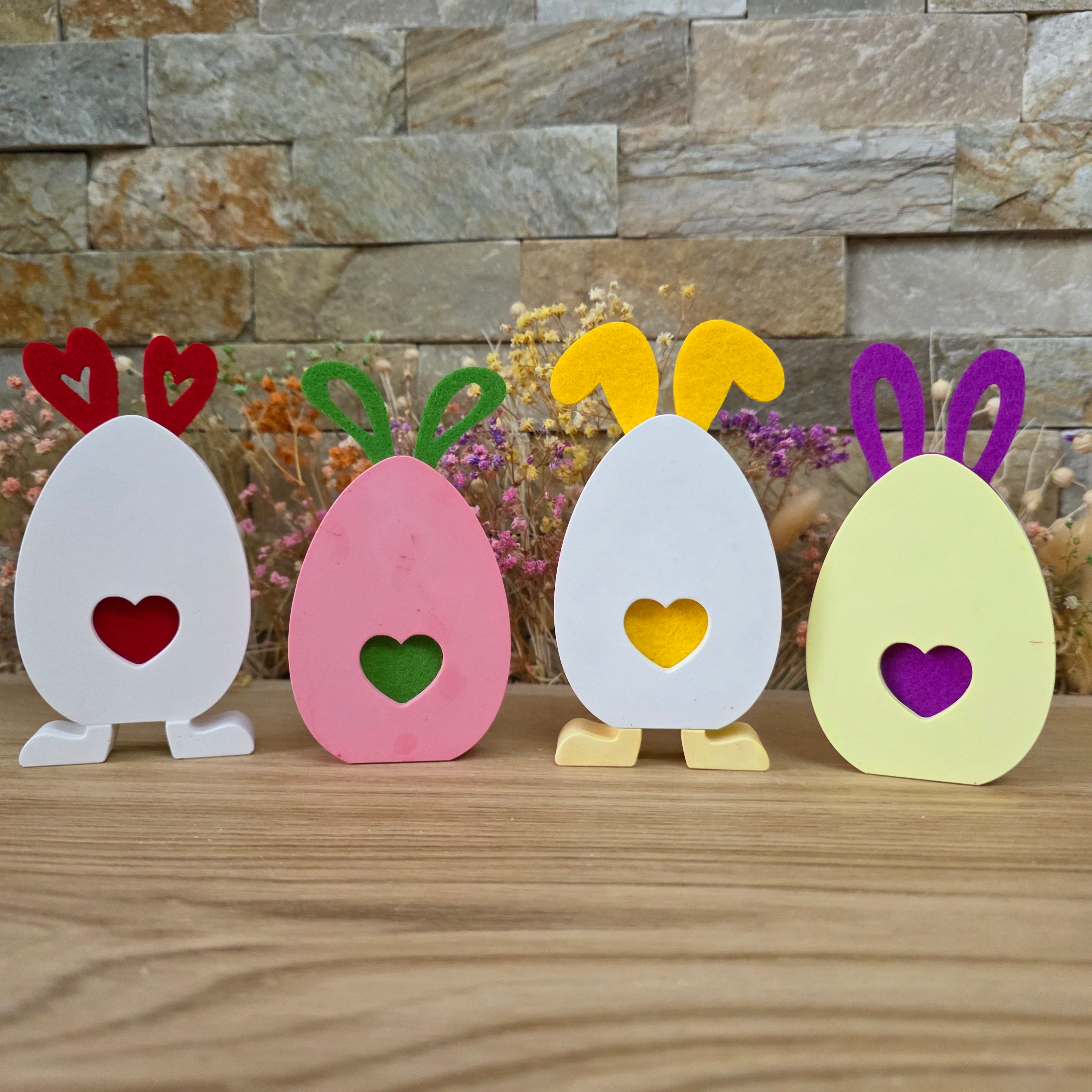 SteckEi groß – modulares Osterei mit Vlies-Ohren