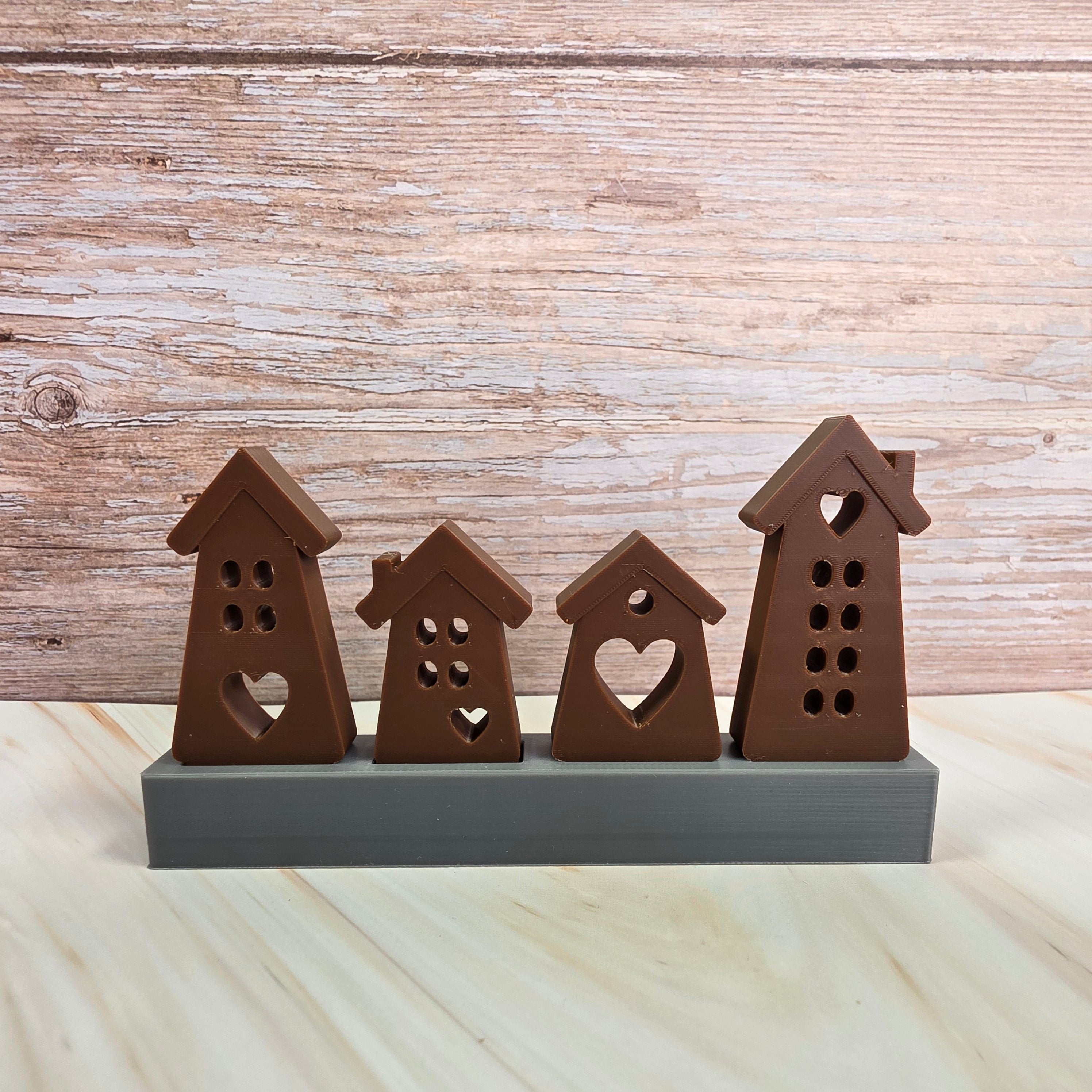 3D Druckdatei – Klötzchenhäuser Herz 6 - STL