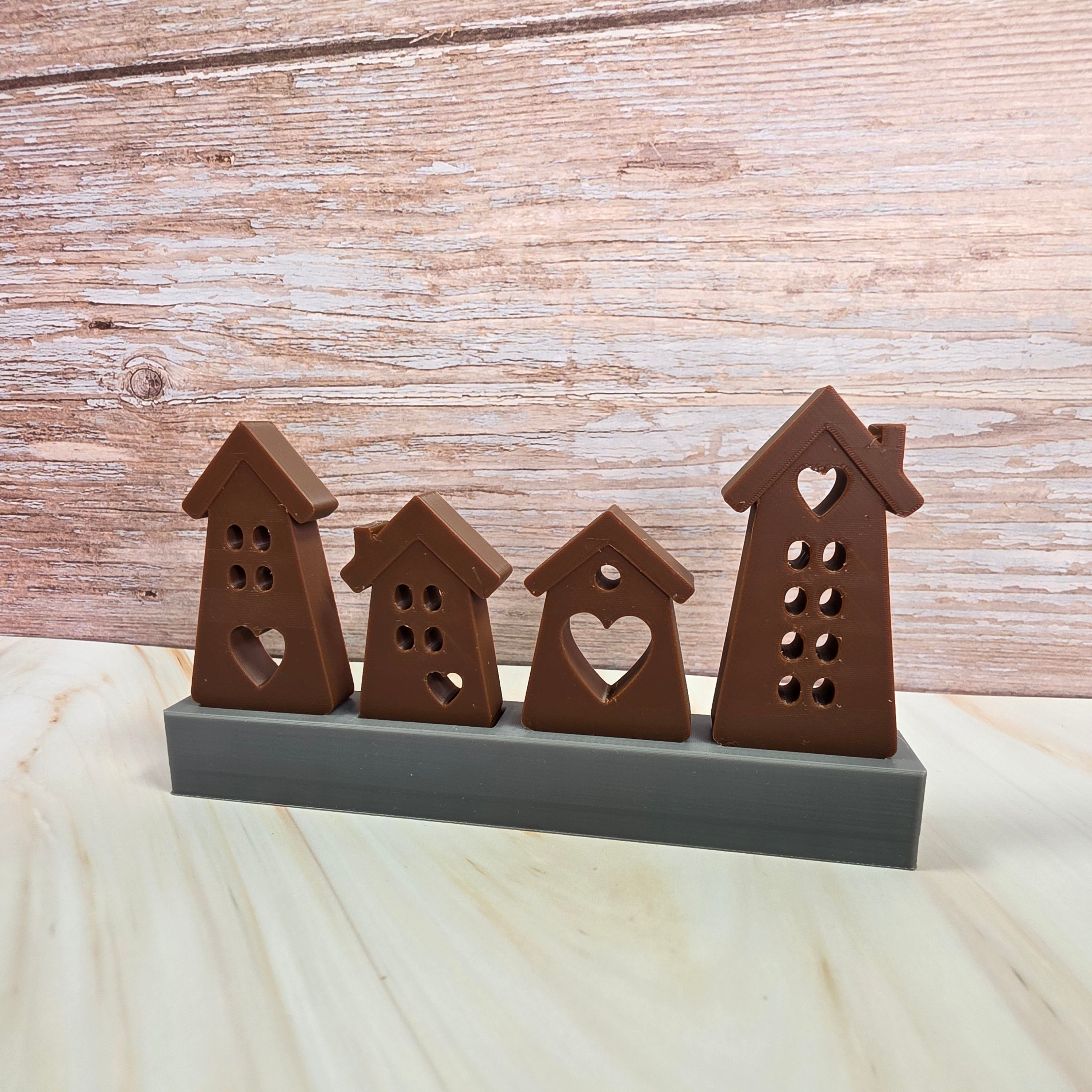 3D Druckdatei – Klötzchenhäuser Herz 6 - STL