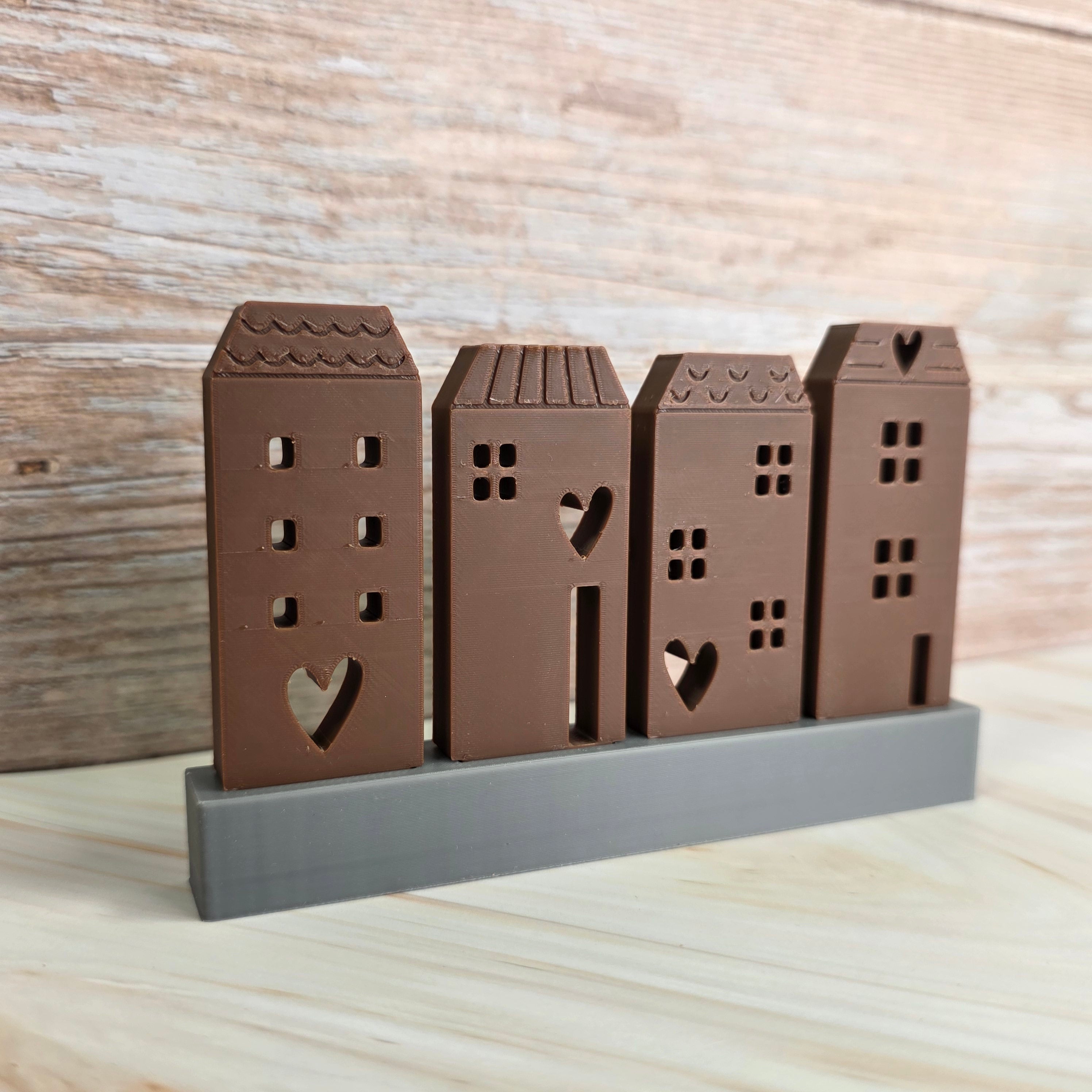 3D Druckdatei – Klötzchenhäuser Herz 4 - STL