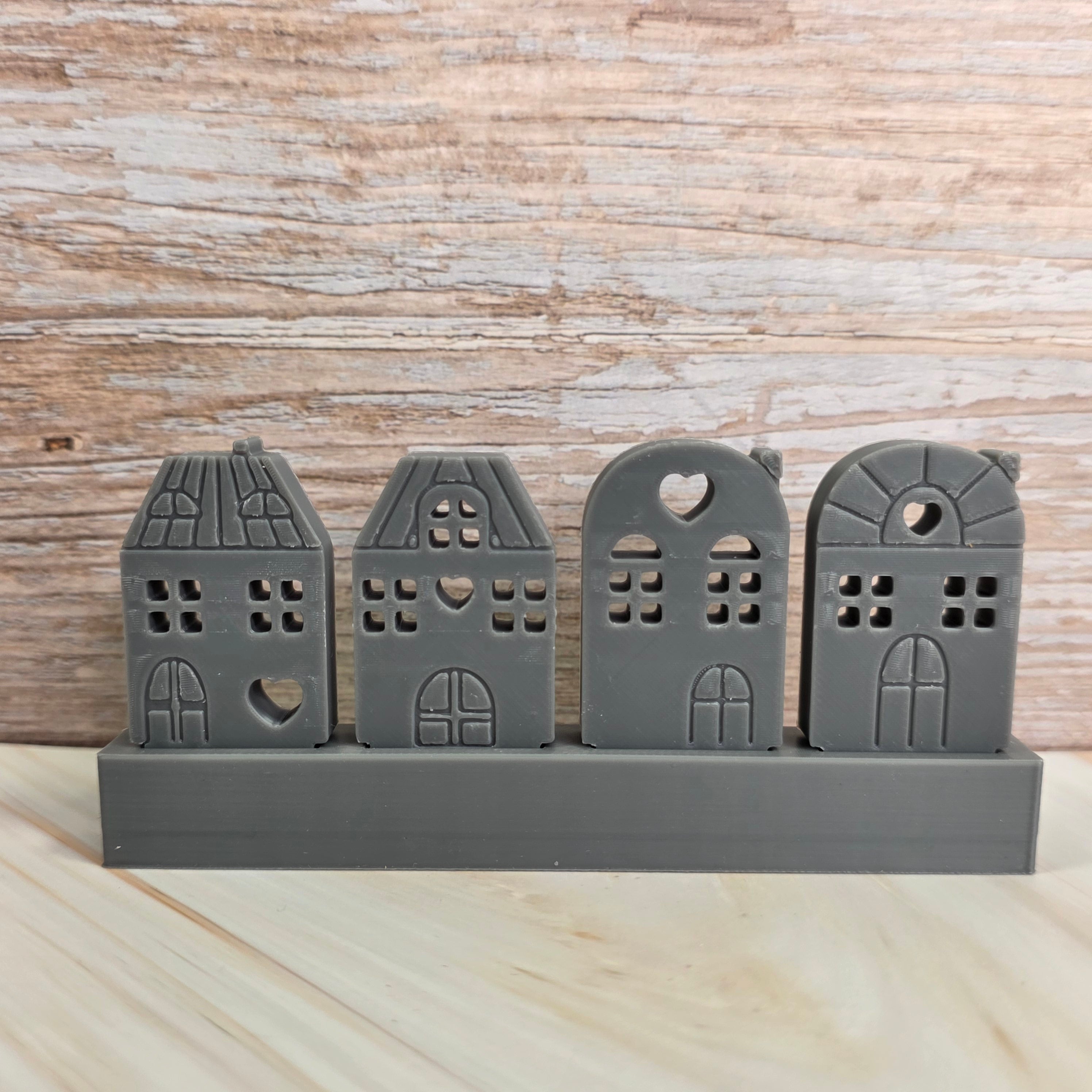 3D Druckdatei – Klötzchenhäuser Herz 5 - STL