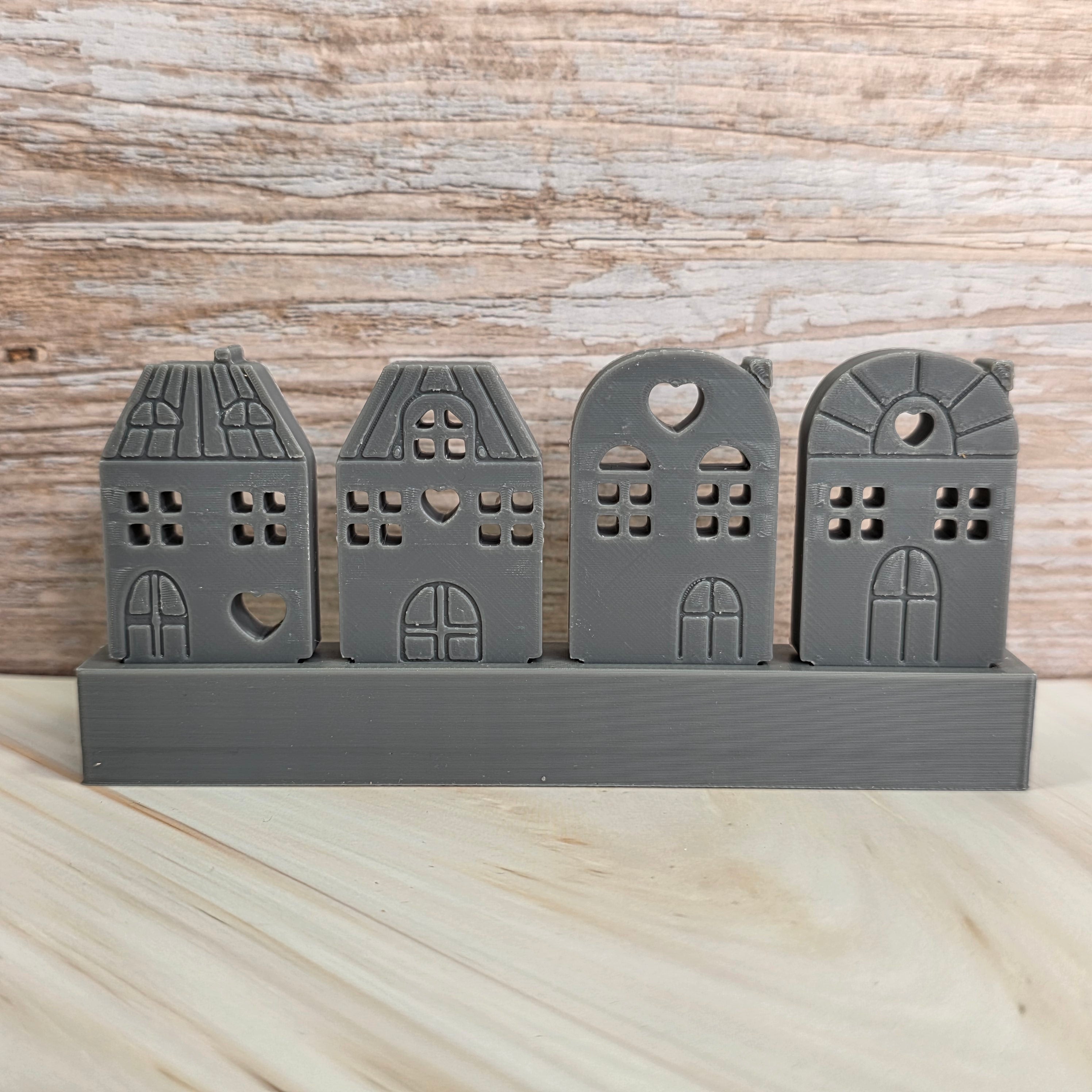 3D Druckdatei – Klötzchenhäuser Herz 5 - STL