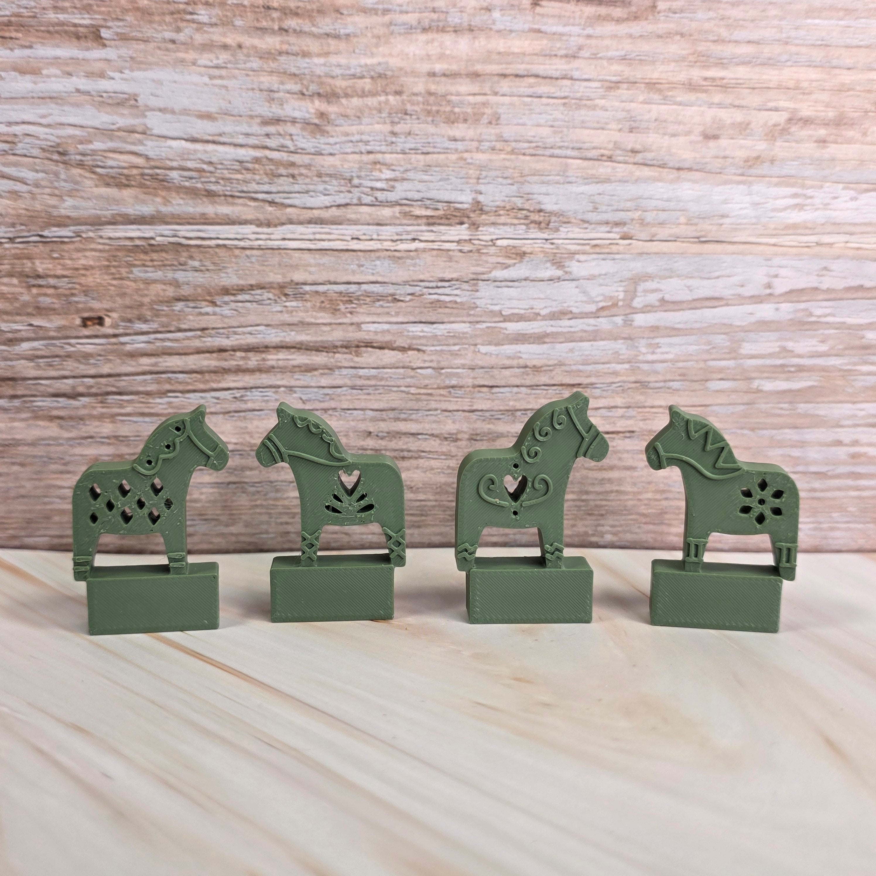 3D Druckdatei – Motivklötzchen - Dalapferde - Raute - STL