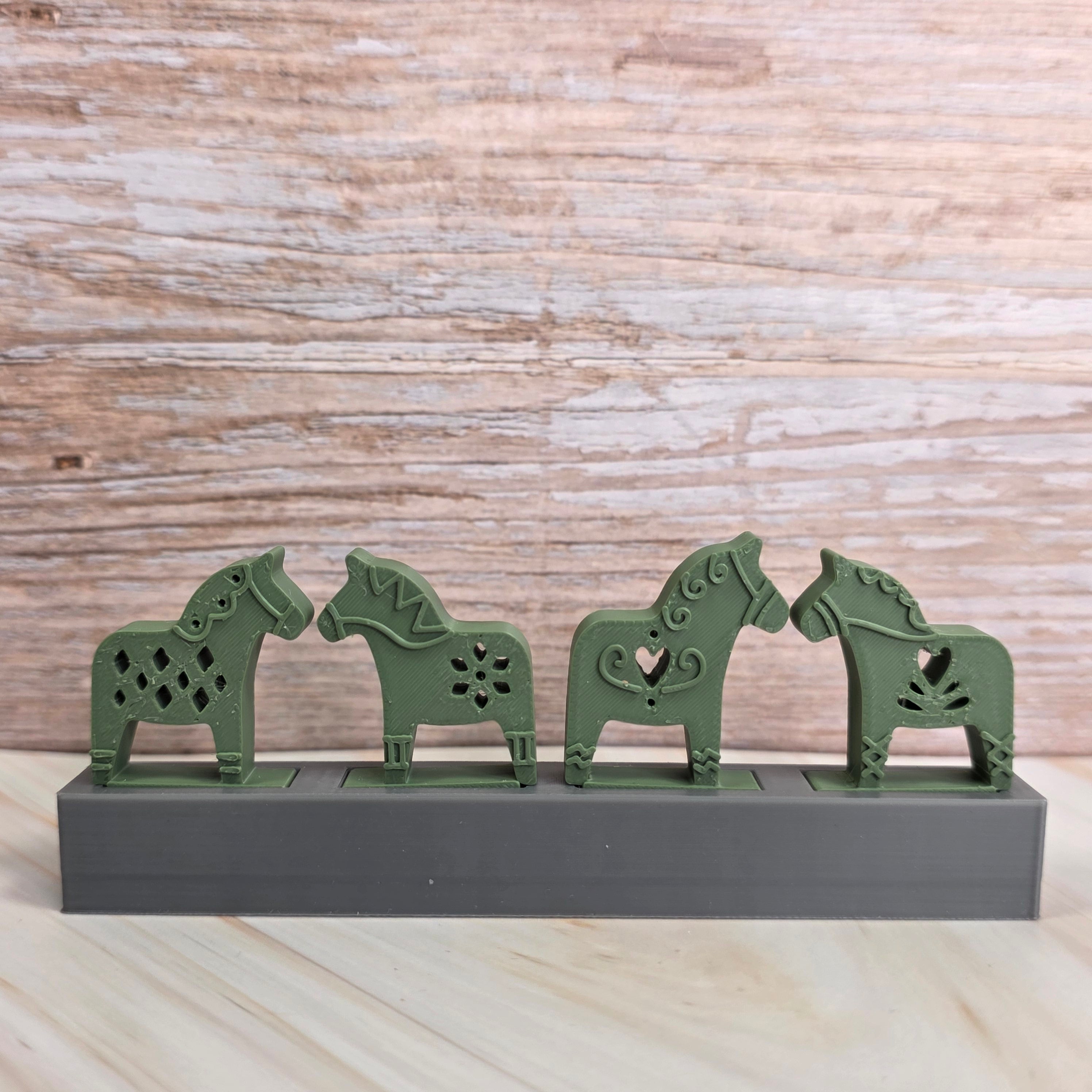 3D Druckdatei – Motivklötzchen - Dalapferde - Raute - STL