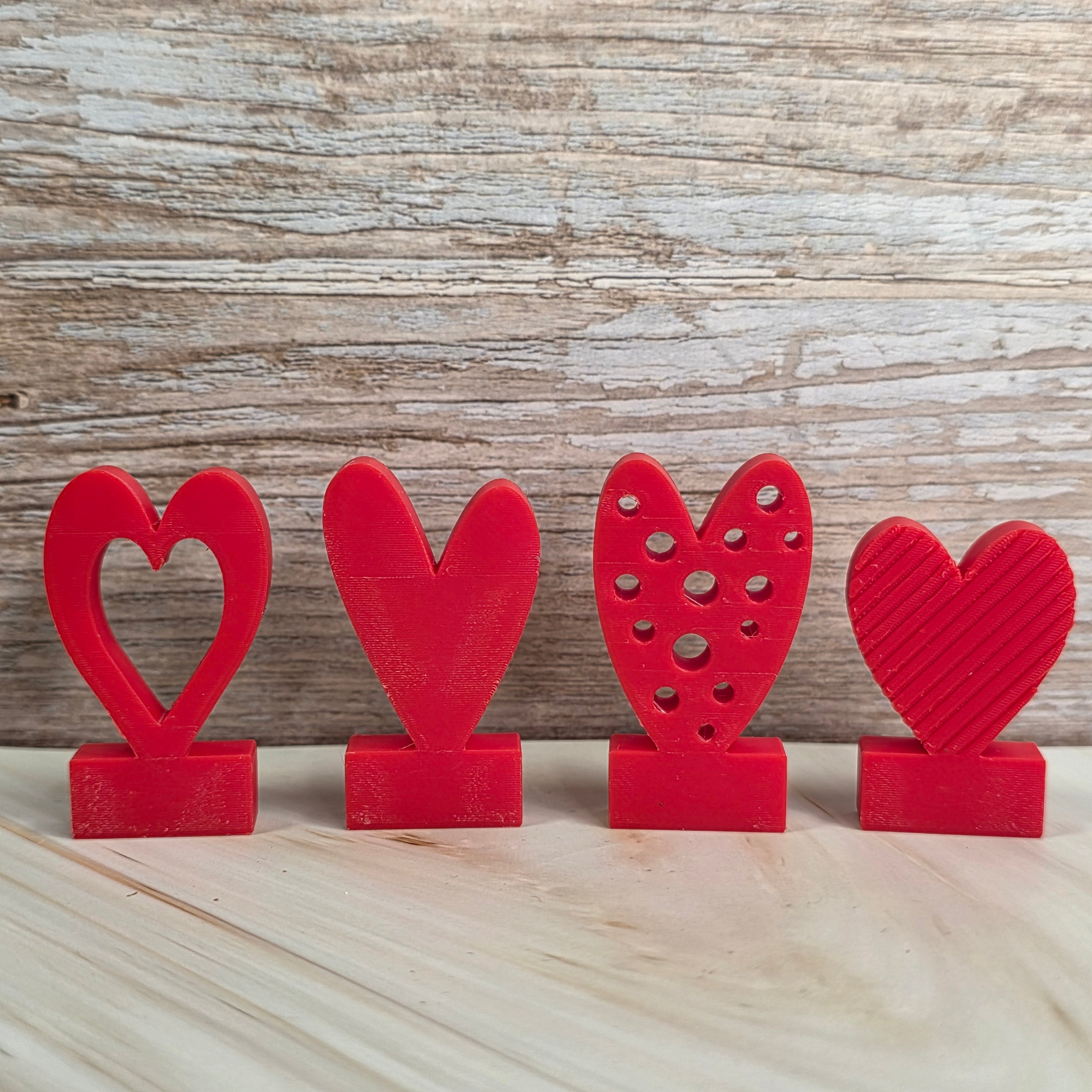 3D Druckdatei – Motivklötzchen - Herzen 1 - STL