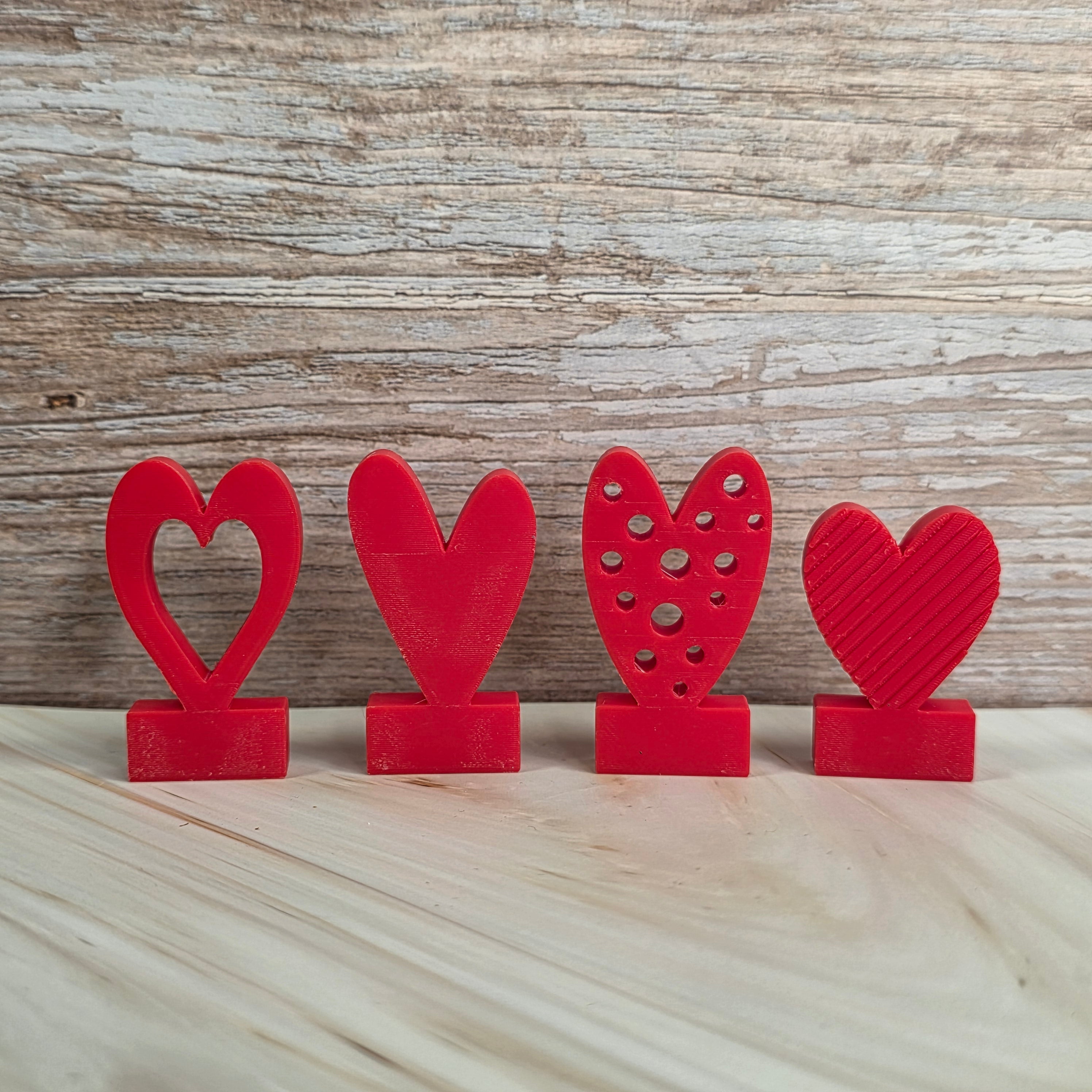 3D Druckdatei – Motivklötzchen - Herzen 1 - STL