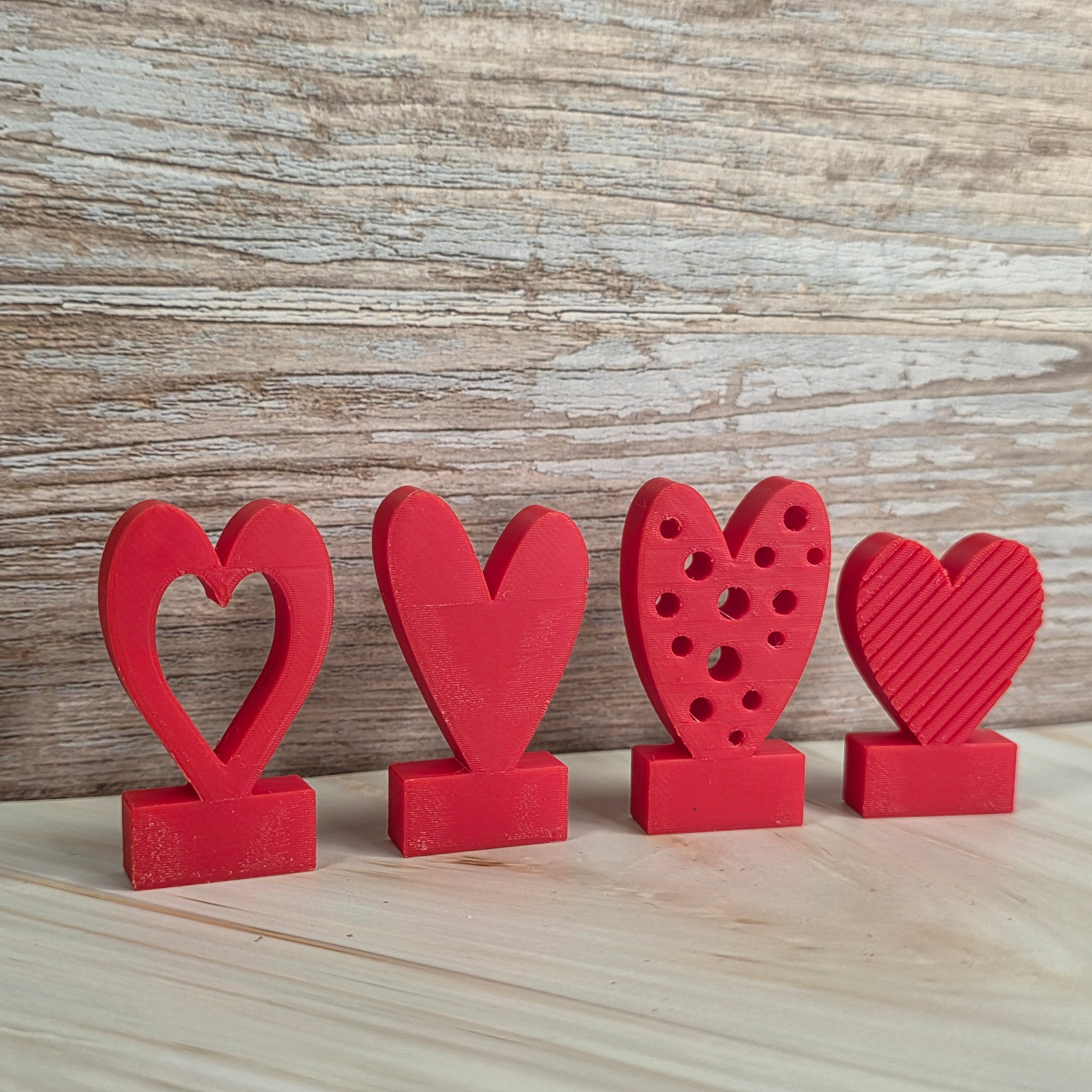 3D Druckdatei – Motivklötzchen - Herzen 1 - STL