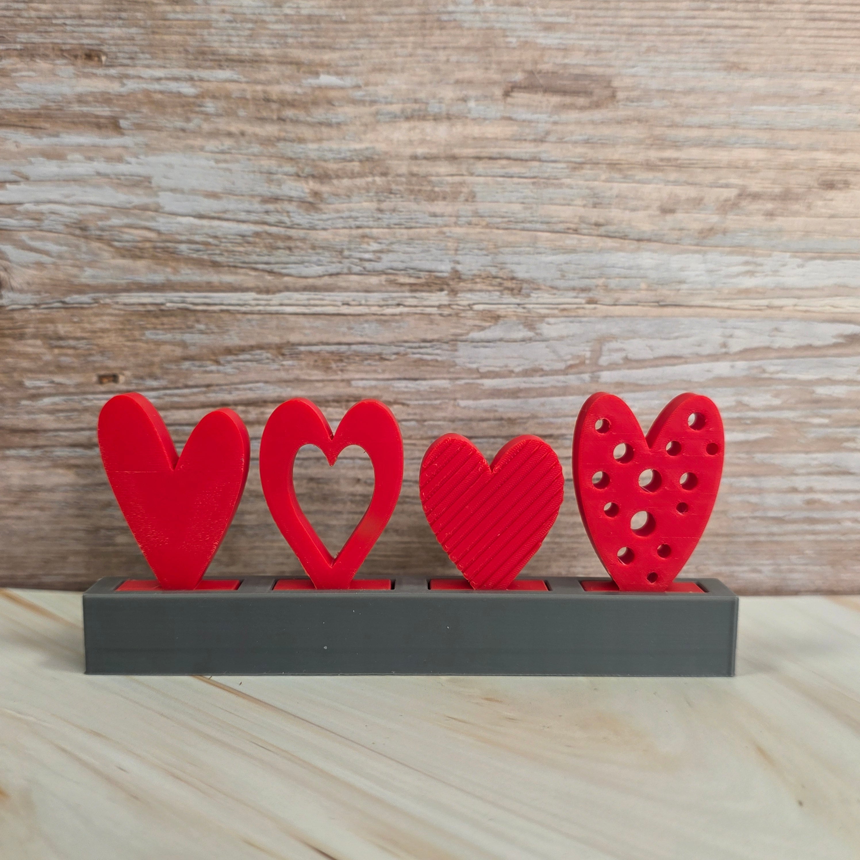 3D Druckdatei – Motivklötzchen - Herzen 1 - STL