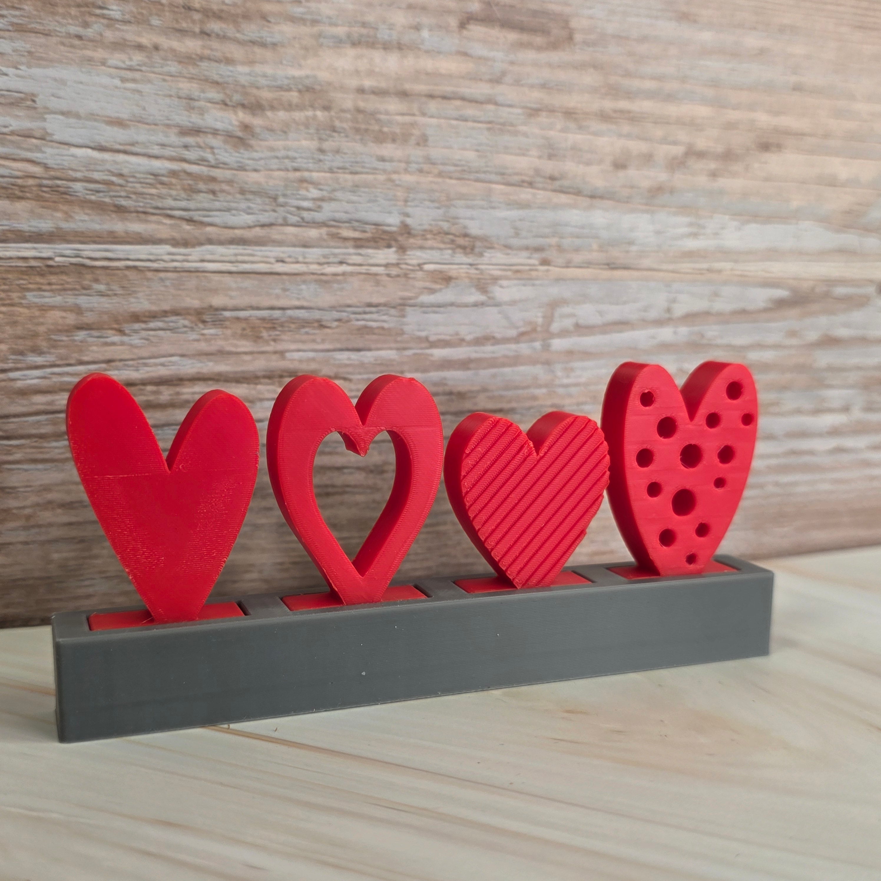 3D Druckdatei – Motivklötzchen - Herzen 1 - STL