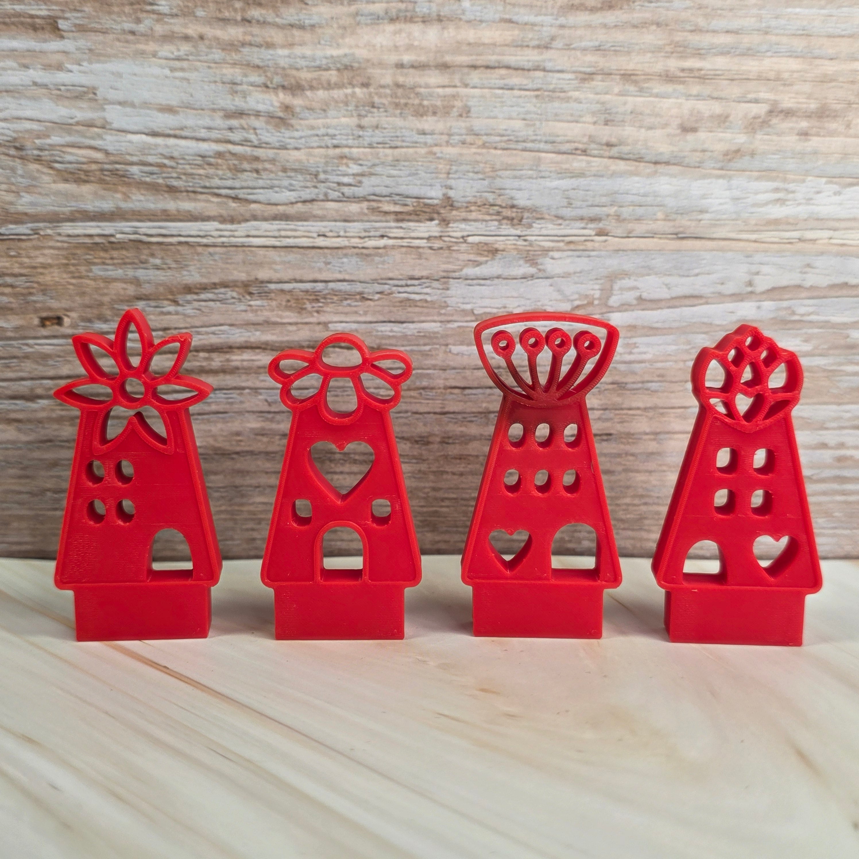 3D Druckdatei – Klötzchenhäuser - Blumenhäuser 1 - STL