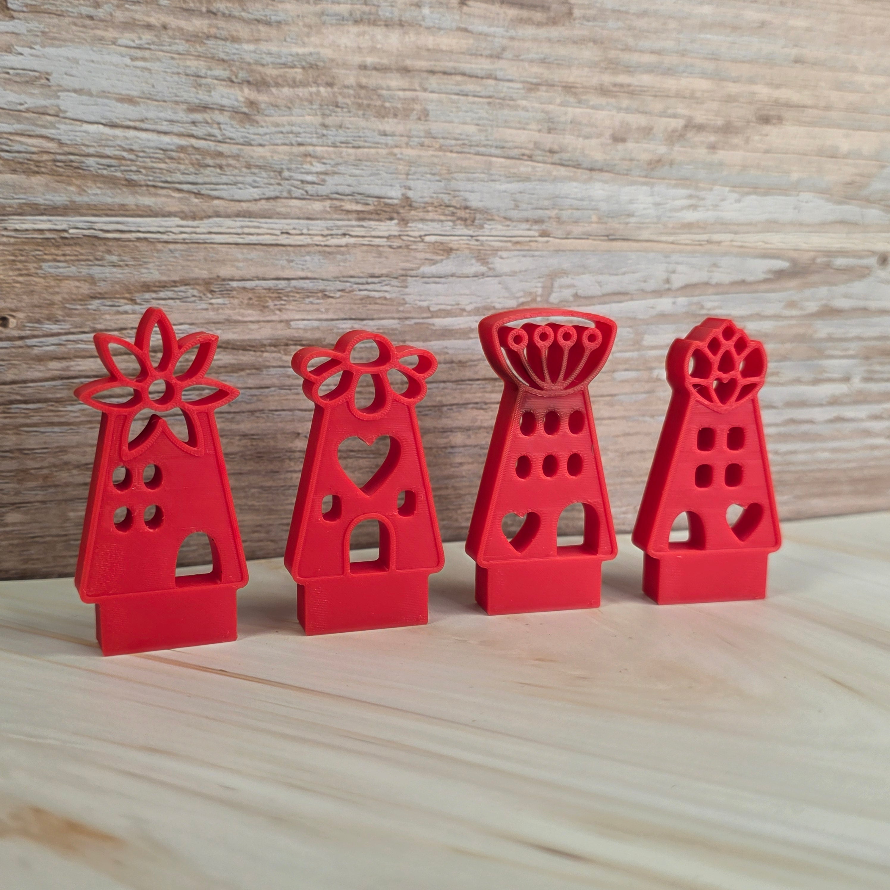 3D Druckdatei – Klötzchenhäuser - Blumenhäuser 1 - STL