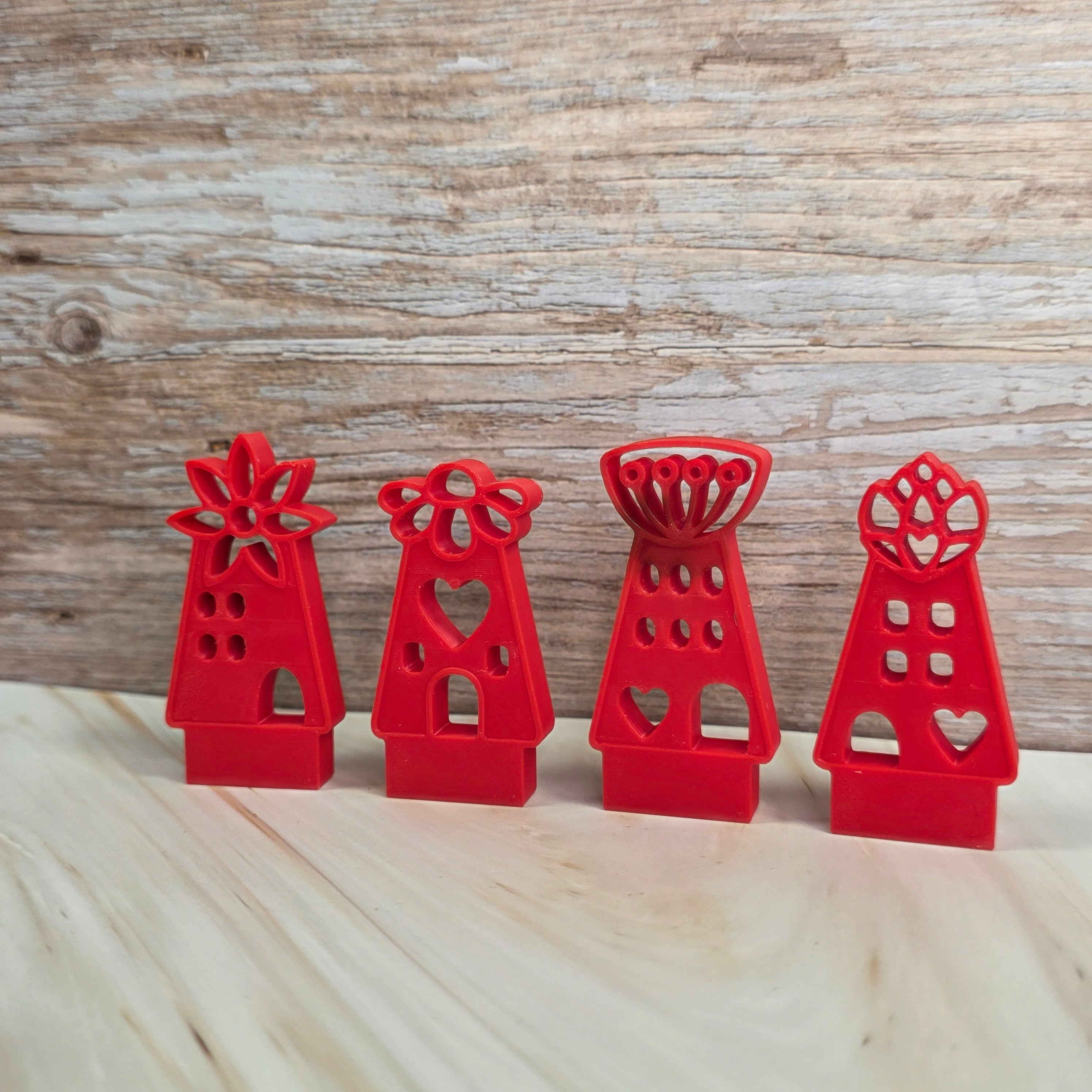 3D Druckdatei – Klötzchenhäuser - Blumenhäuser 1 - STL