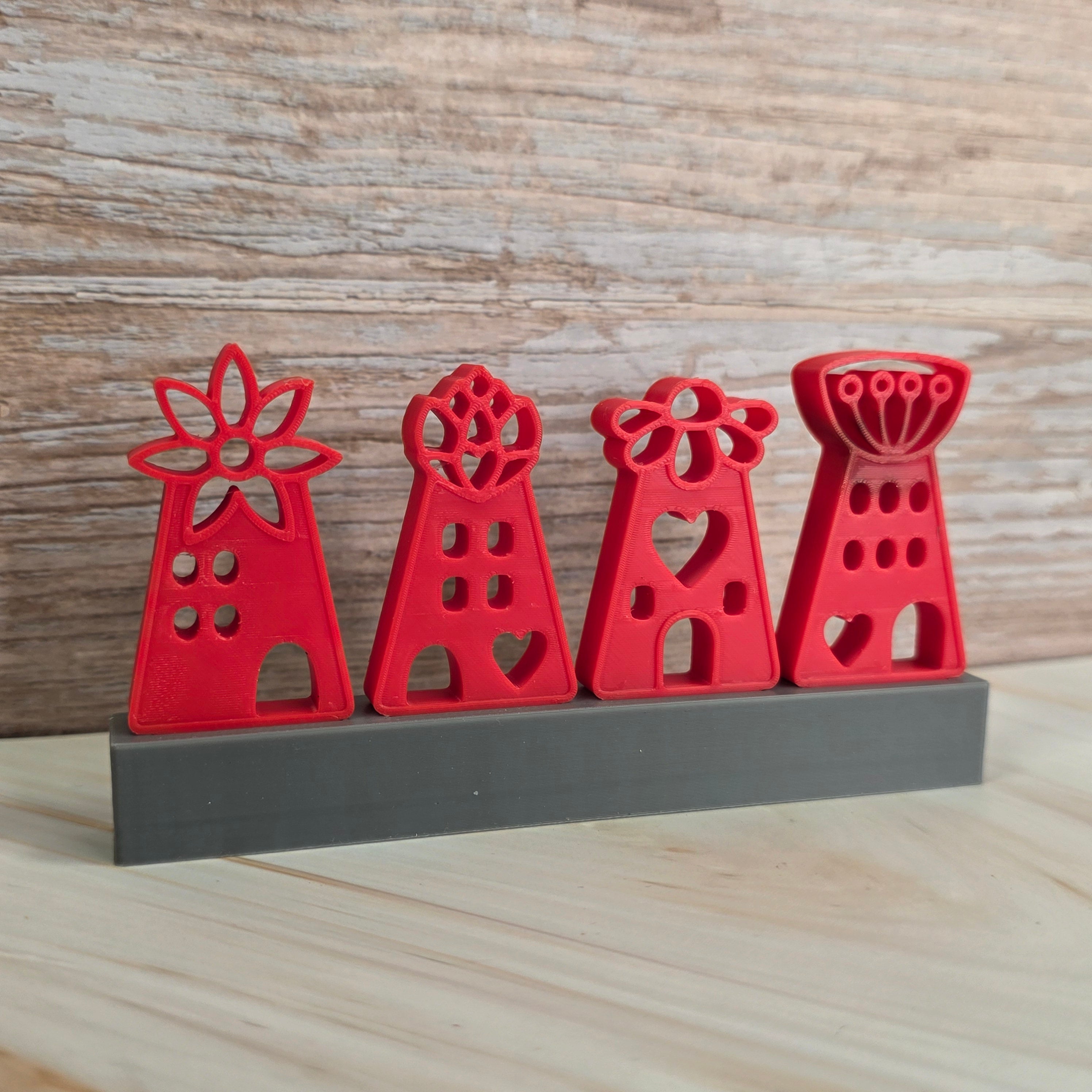 3D Druckdatei – Klötzchenhäuser - Blumenhäuser 1 - STL