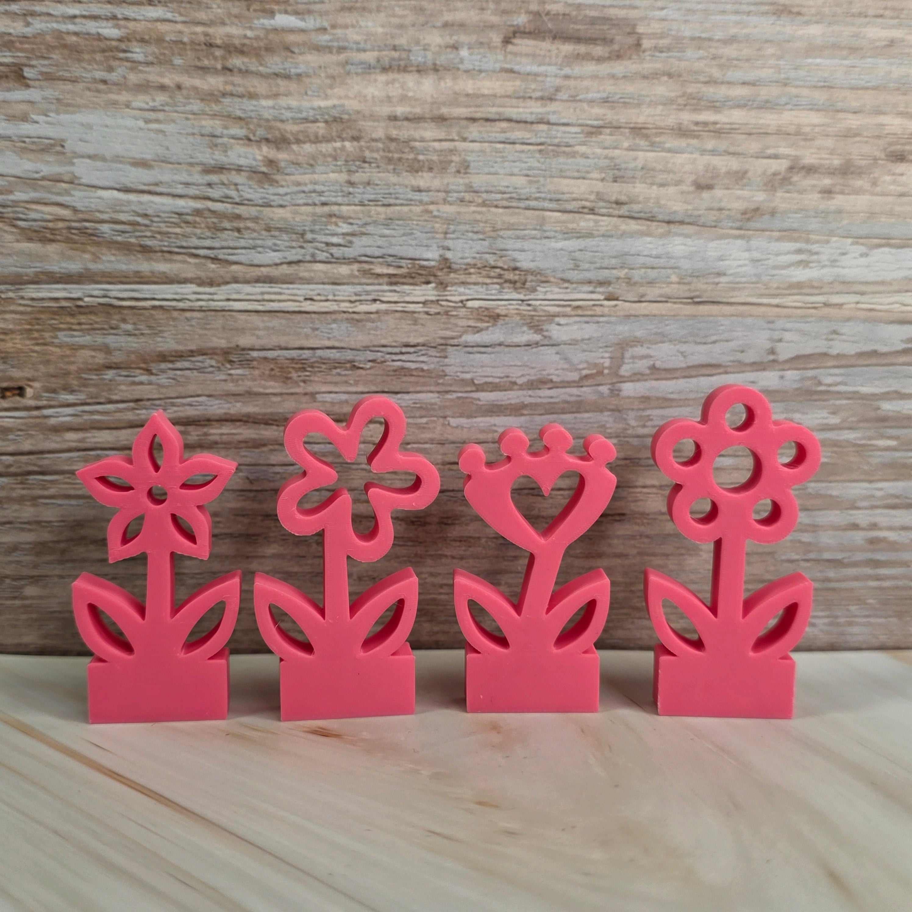 3D Druckdatei – Motivklötzchen - Frühlingsblumen 3 - STL
