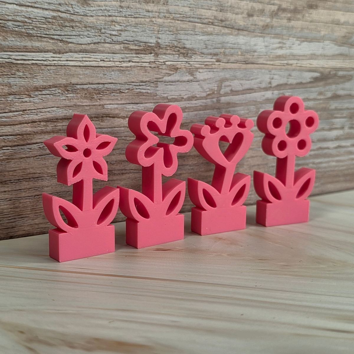 3D Druckdatei Motivklötzchen Frühlingsblumen 3 STL – Ansicht 3