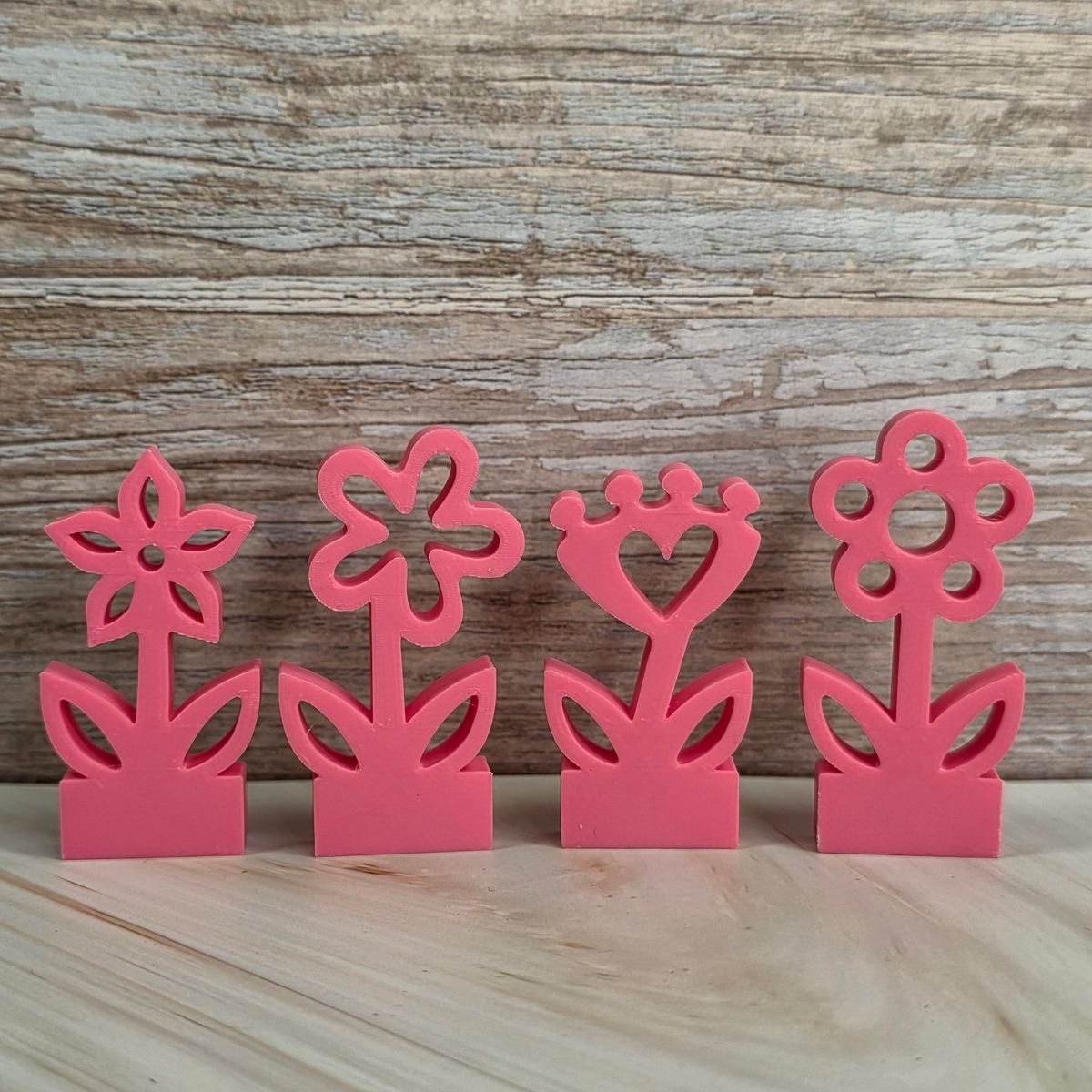 3D Druckdatei Motivklötzchen Frühlingsblumen 3 STL – Ansicht 4