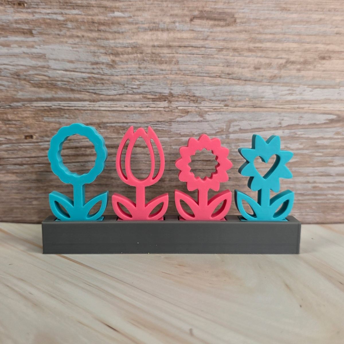 3D Druckdatei Motivklötzchen Frühlingsblumen 1 STL – Ansicht 6