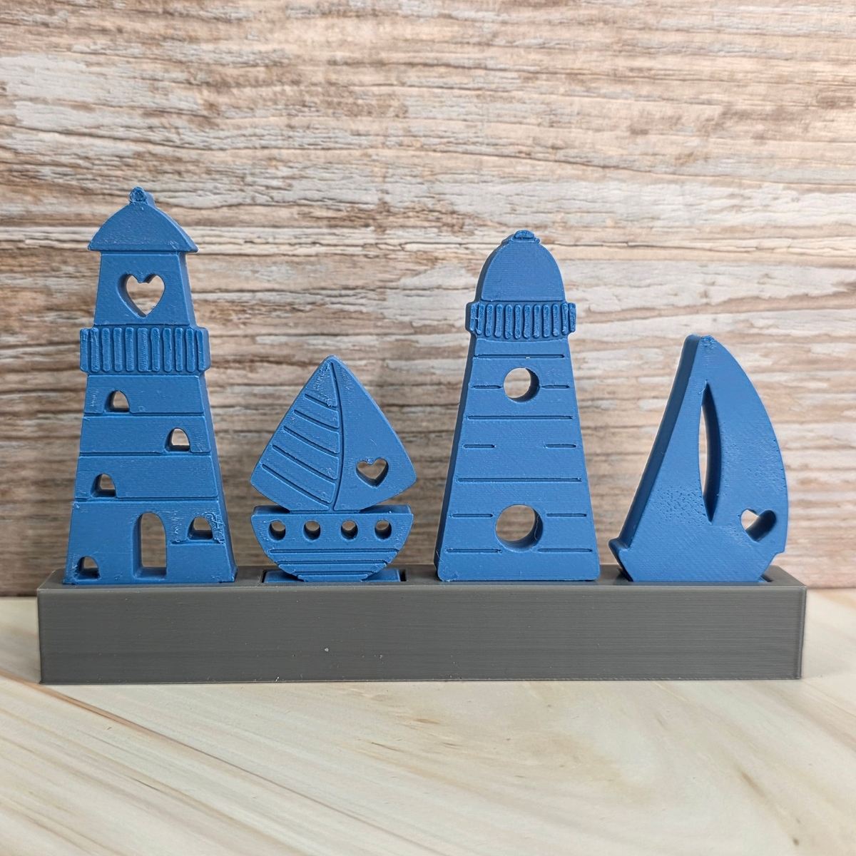 3D Druckdatei Motivklötzchen Maritim Boote & Leuchttürme STL – Ansicht 5