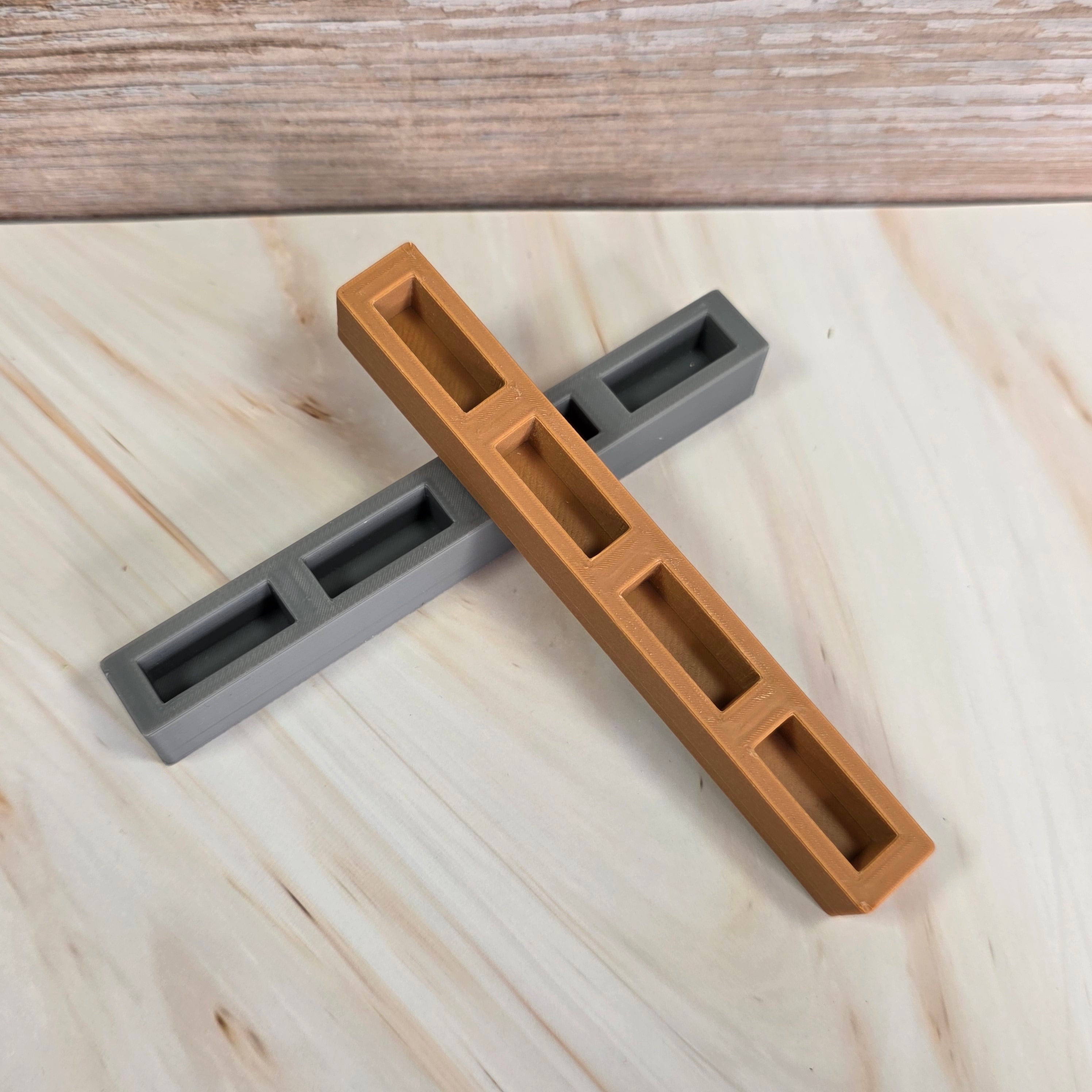 3D Druckdatei – Grundplatte - 4er länglich  – für Stecksystem – STL