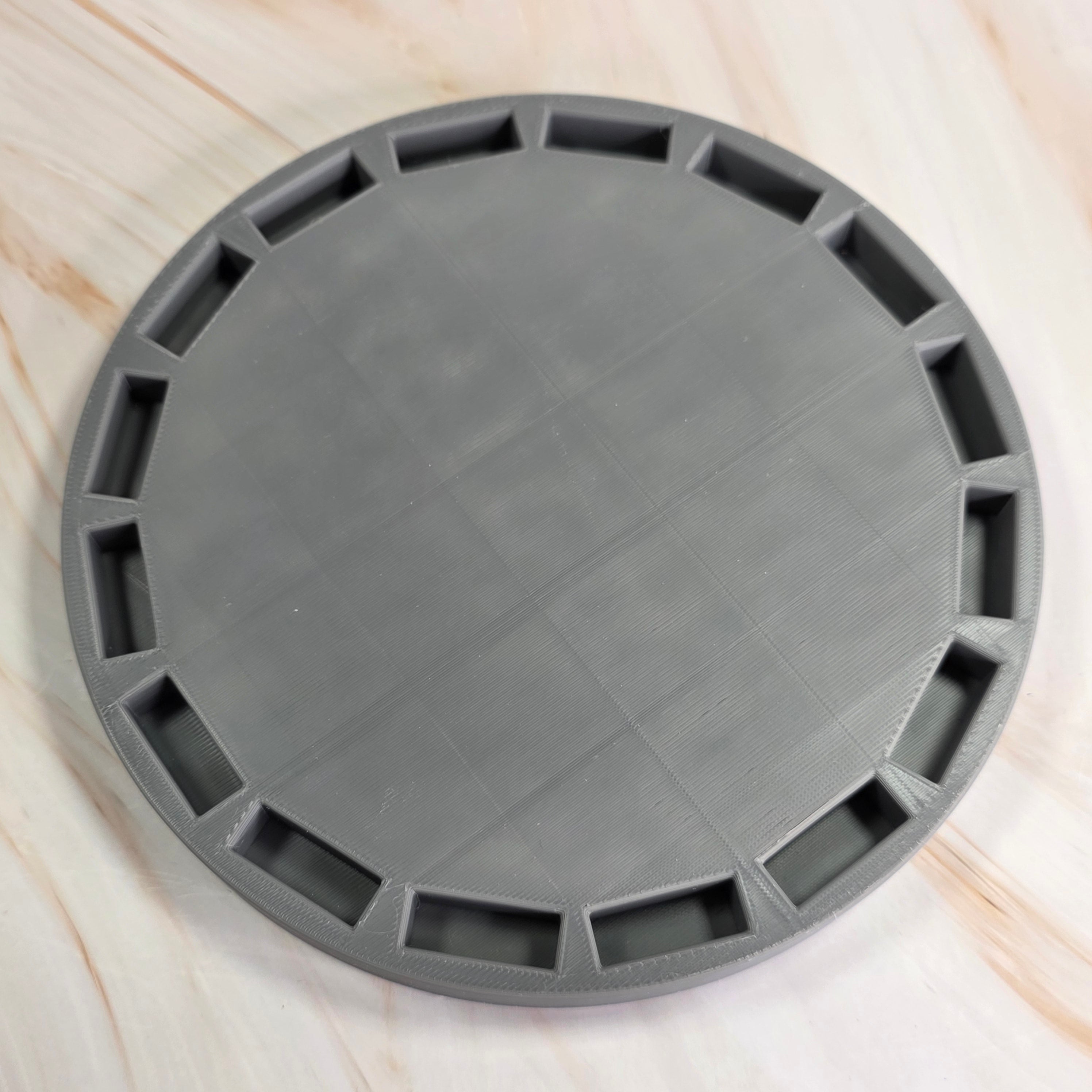 3D Druckdatei – Grundplatte - Rund 16,5cm – für Stecksystem – STL