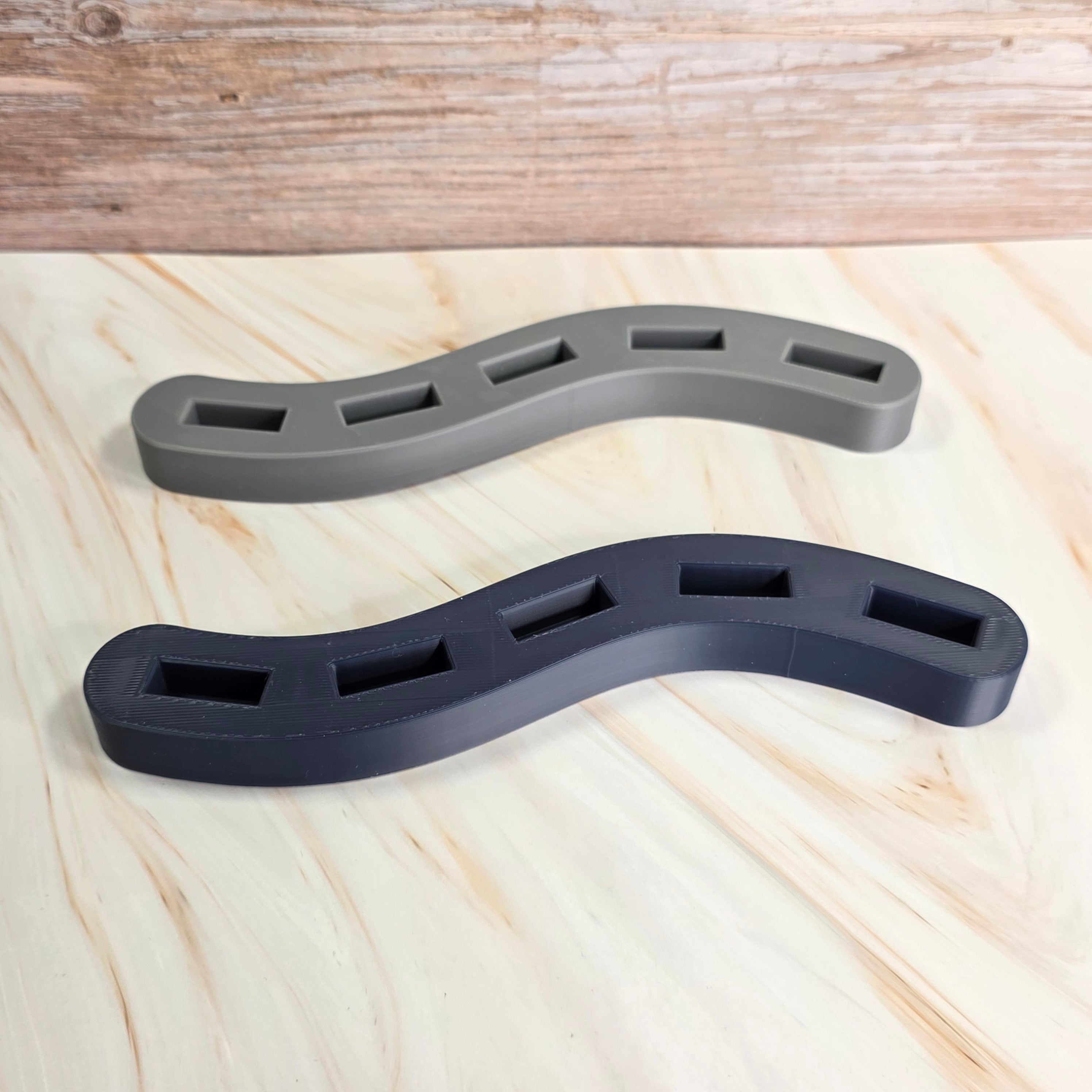 3D Druckdatei – Grundplatte - geschwungen 5 Plätze – für Stecksystem – STL