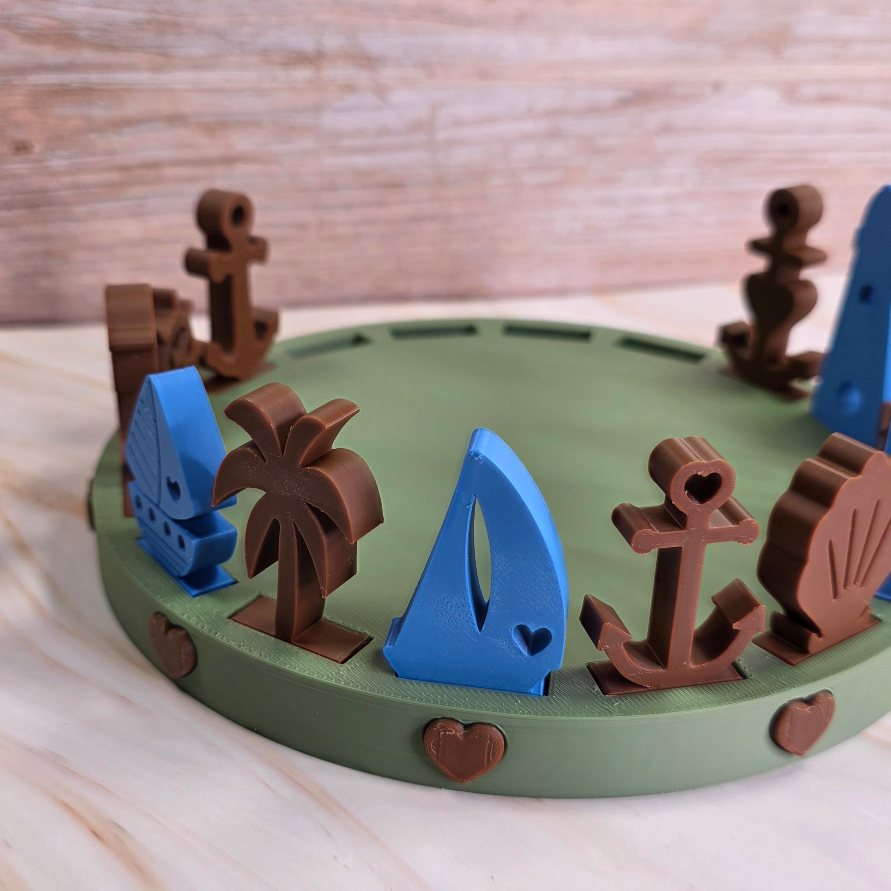 3D Druckdatei – Grundplatte -Rund groß mit Herzen - 17cm  – für Stecksystem – STL