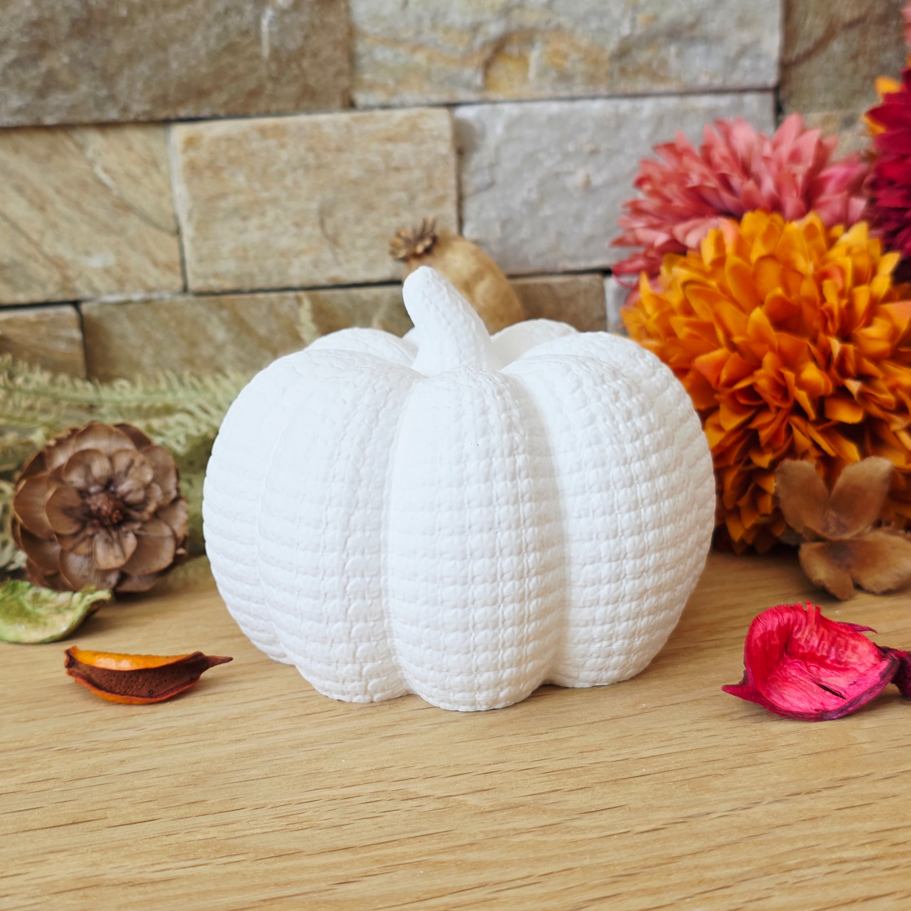 Silikon – Gießform – Herbstkürbis Wollzauber – im Häkel-/Woll-Look
