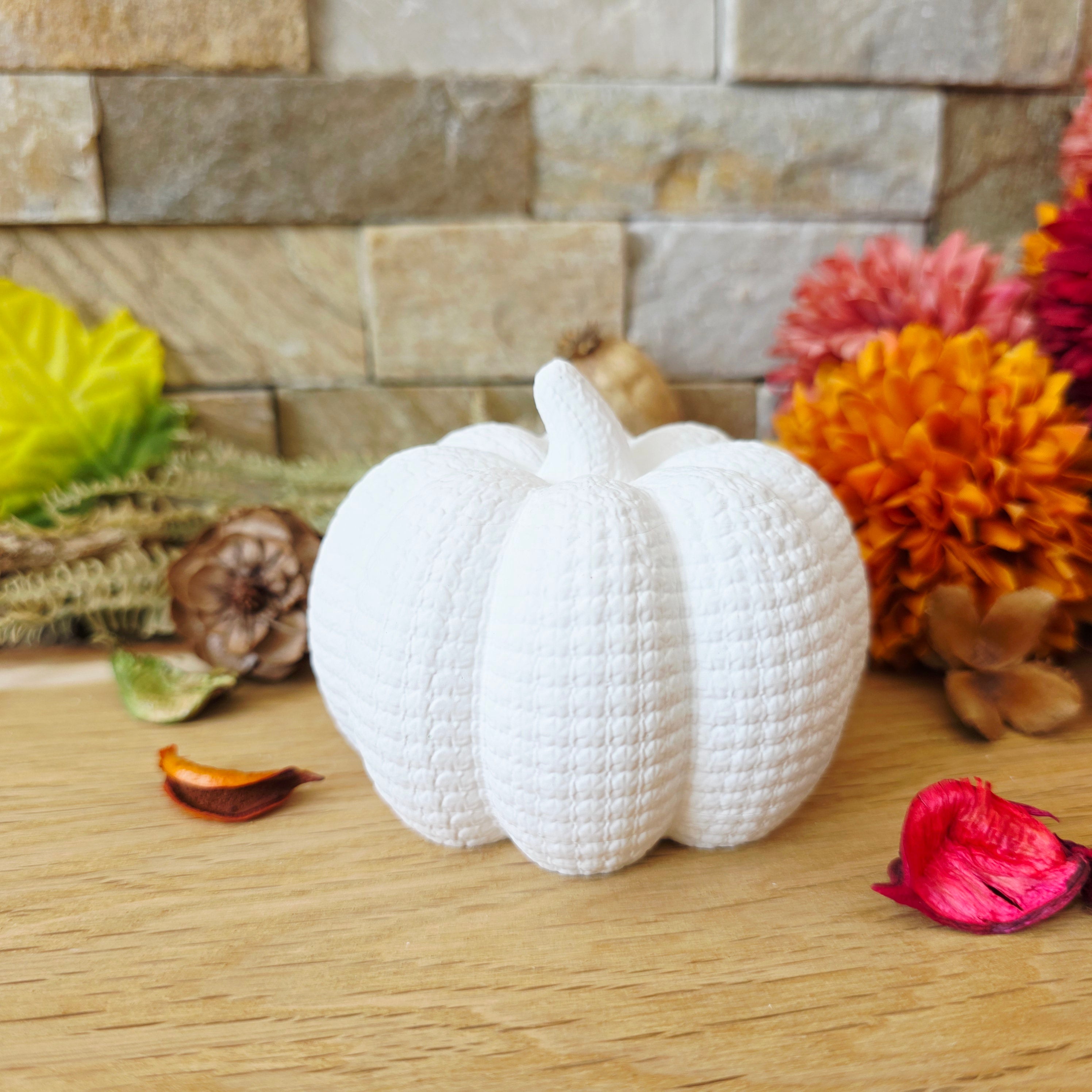 Silikon – Gießform – Herbstkürbis Wollzauber – im Häkel-/Woll-Look