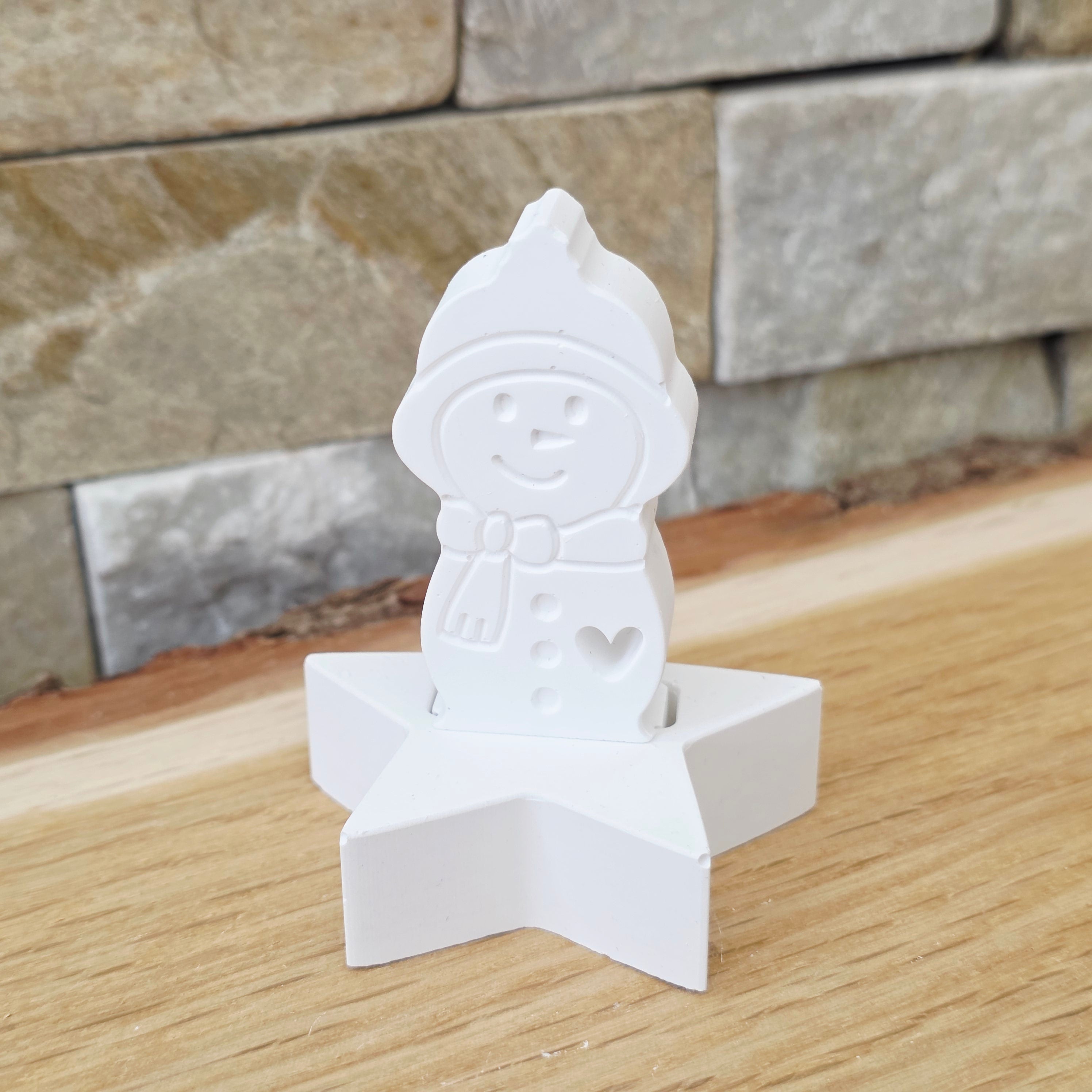 Silikon – Gießform – Mini Grundplatte Stern 5 Zacken – für 1 Stecker -
