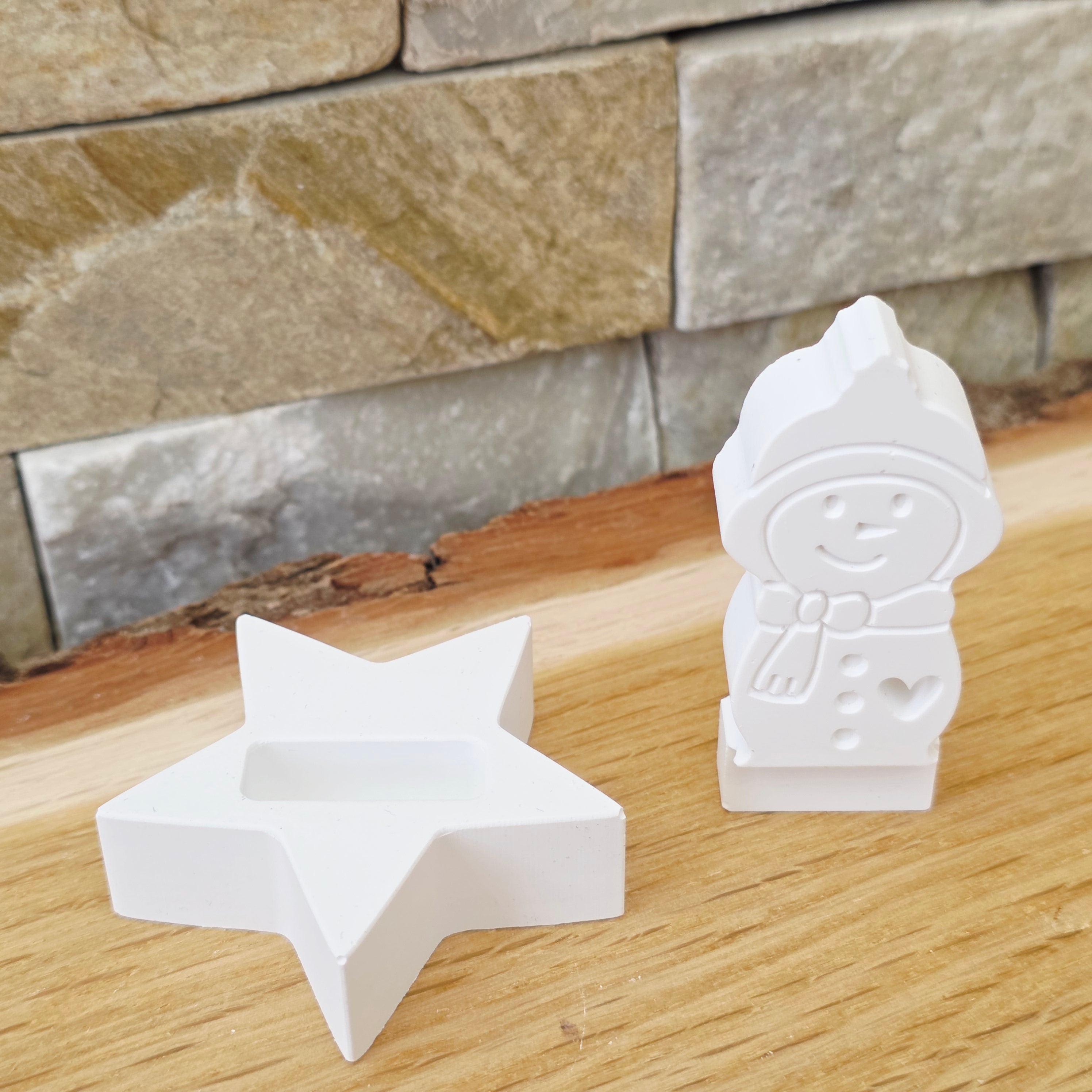 Silikon – Gießform – Mini Grundplatte Stern 5 Zacken – für 1 Stecker -