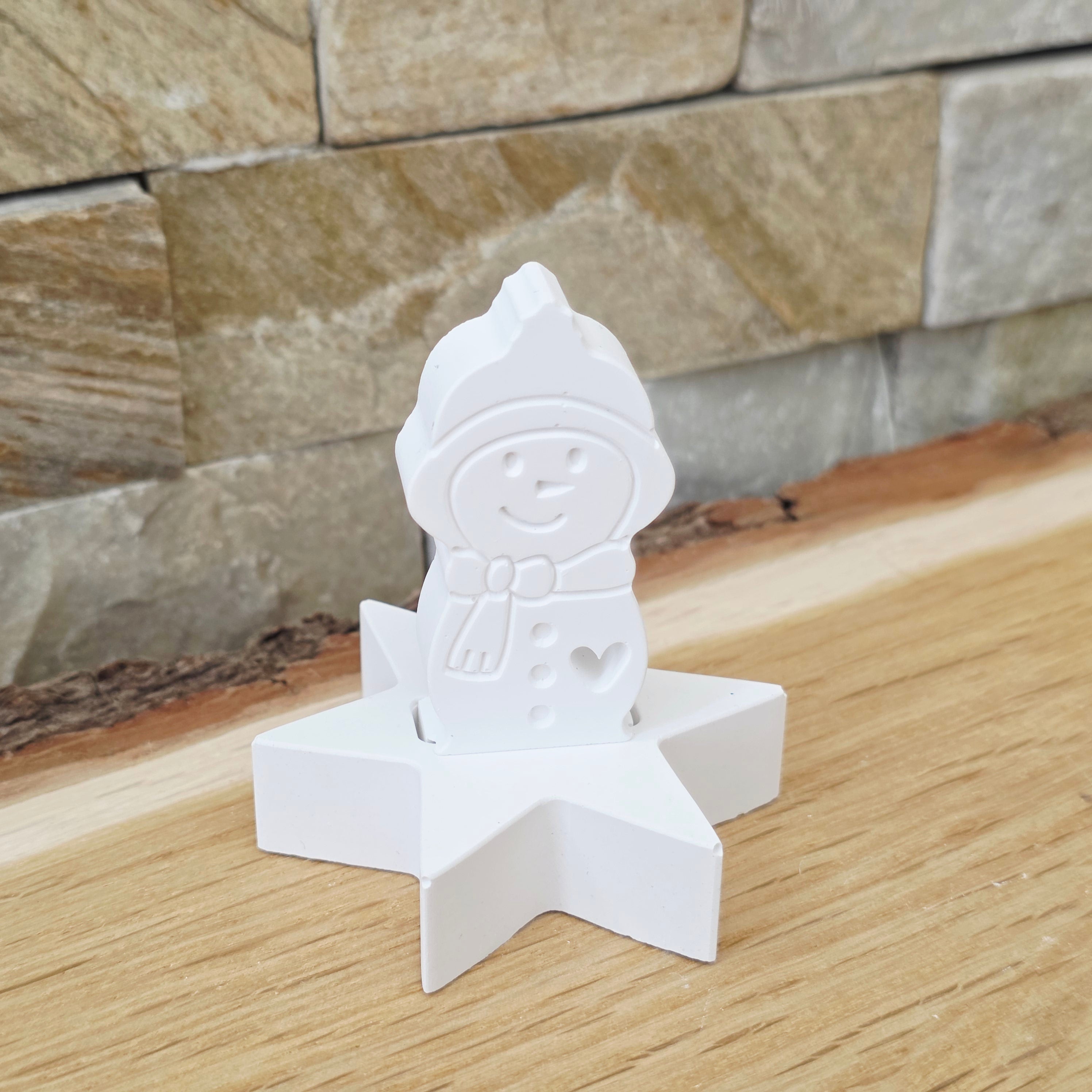 Silikon – Gießform – Mini Grundplatte Stern 6 Zacken – für 1 Stecker -