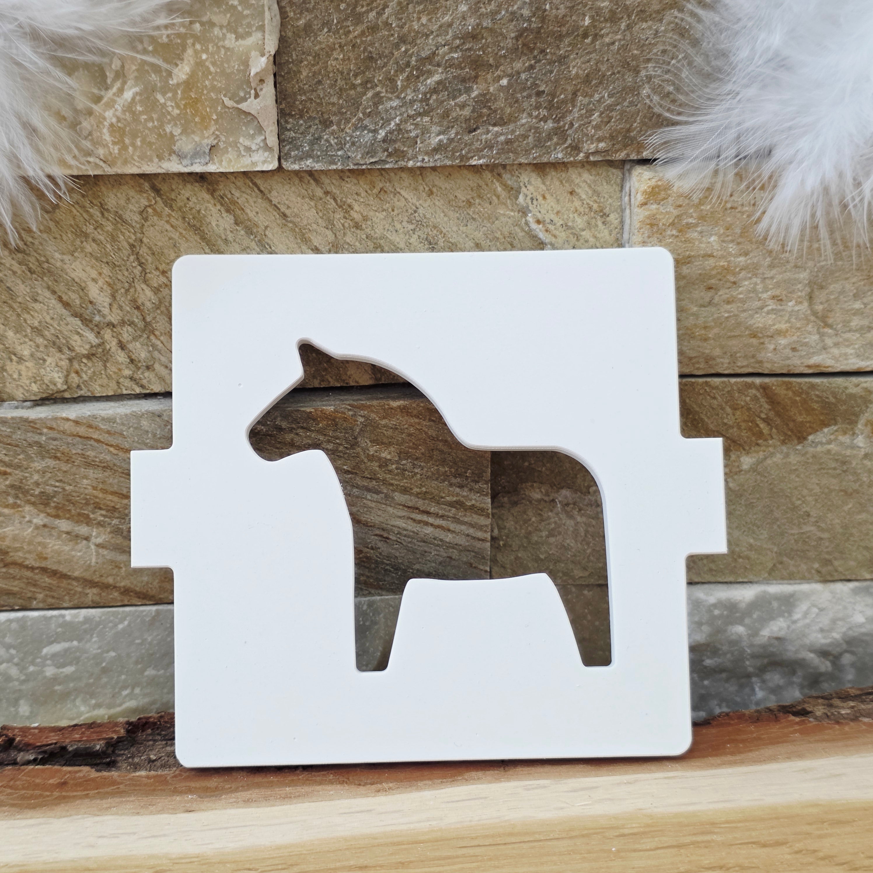 Silikon – Gießform – Geschenkdosen-Deckel Dalapferd -